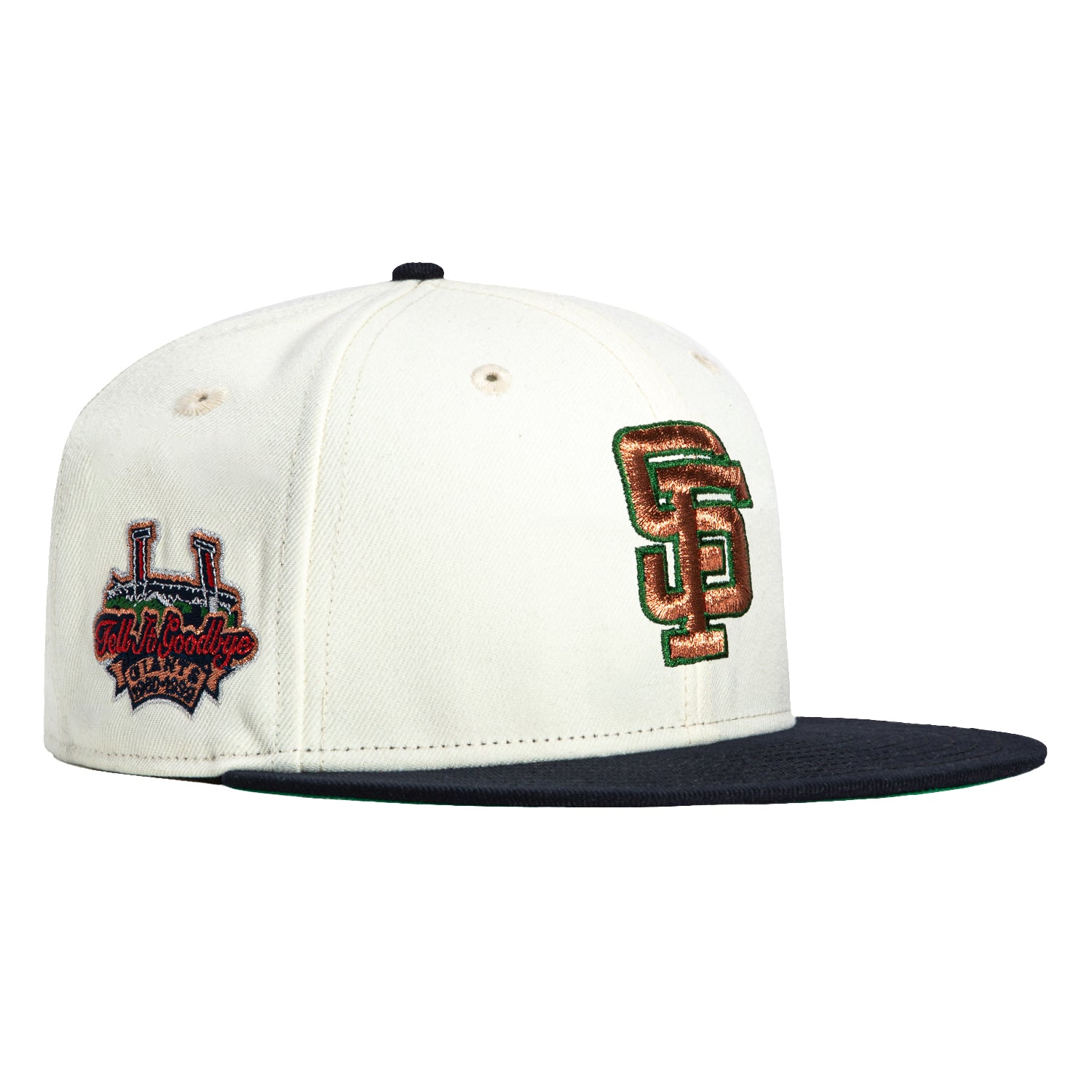 New Era 59Fifty San Francisco Giants Tell It Goodbye Patch Hat - White, Navy, Metallic Copper, Green