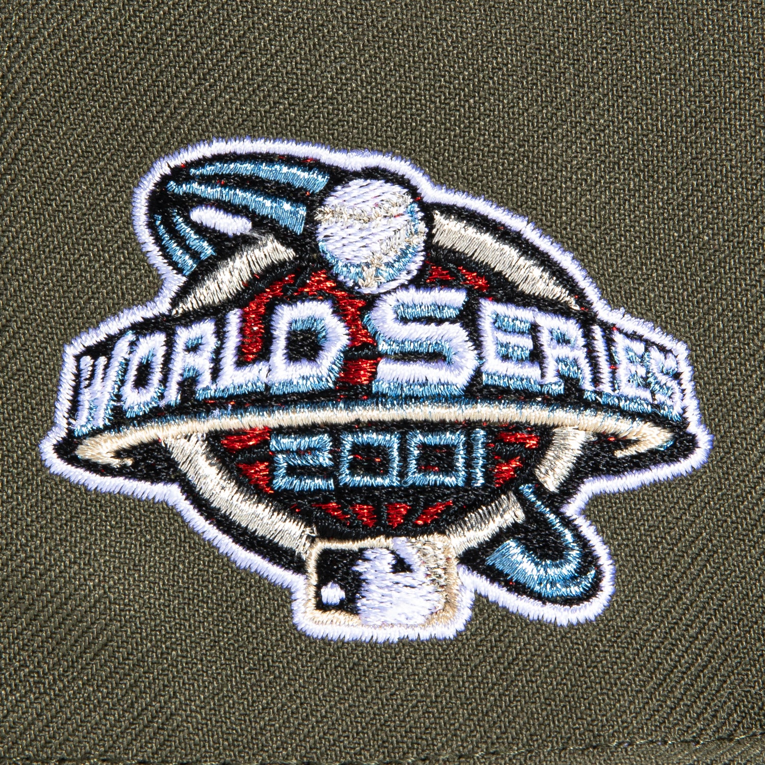 New Era 59Fifty Arizona Diamondbacks 2001 World Series Patch A Swatch Fill Hat - Olive, Black