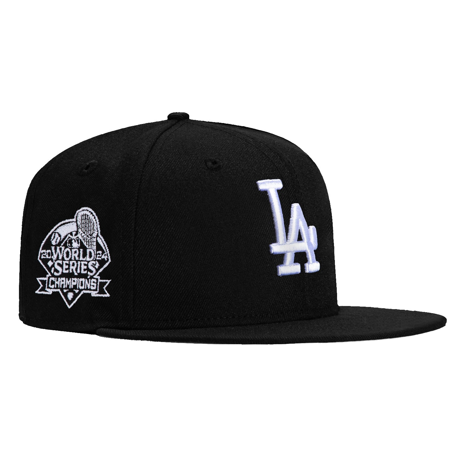 New Era 9Fifty Los Angeles Dodgers 2024 World Series Champions Patch Snapback Hat - Black, White