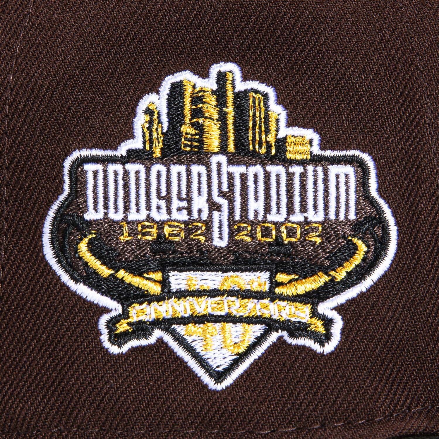 New Era 59Fifty Los Angeles Dodgers 40th Anniversary Stadium Patch Script Hat - Brown, Black, Metallic Gold