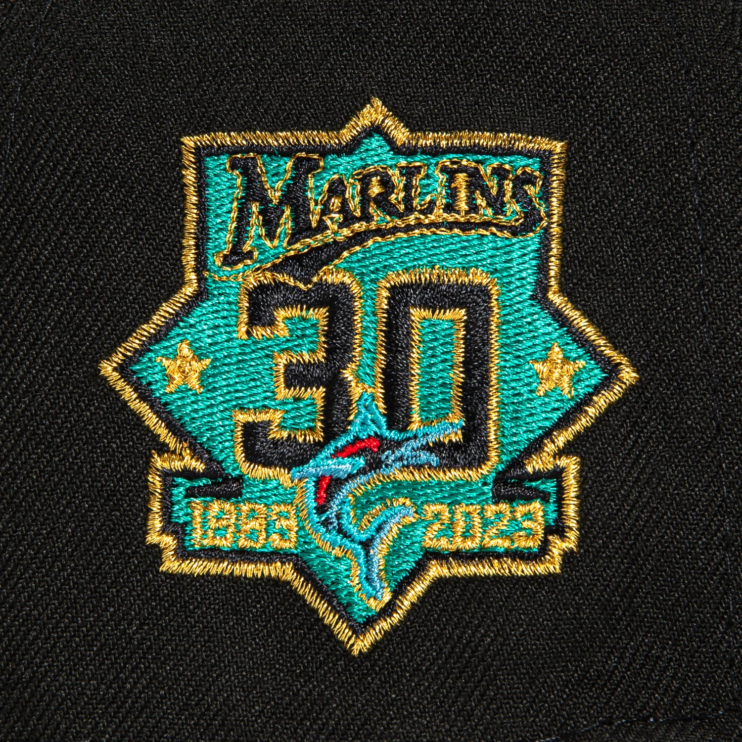 New Era 59Fifty Miami Marlins 30th Anniversary Patch Hat - Black, Green