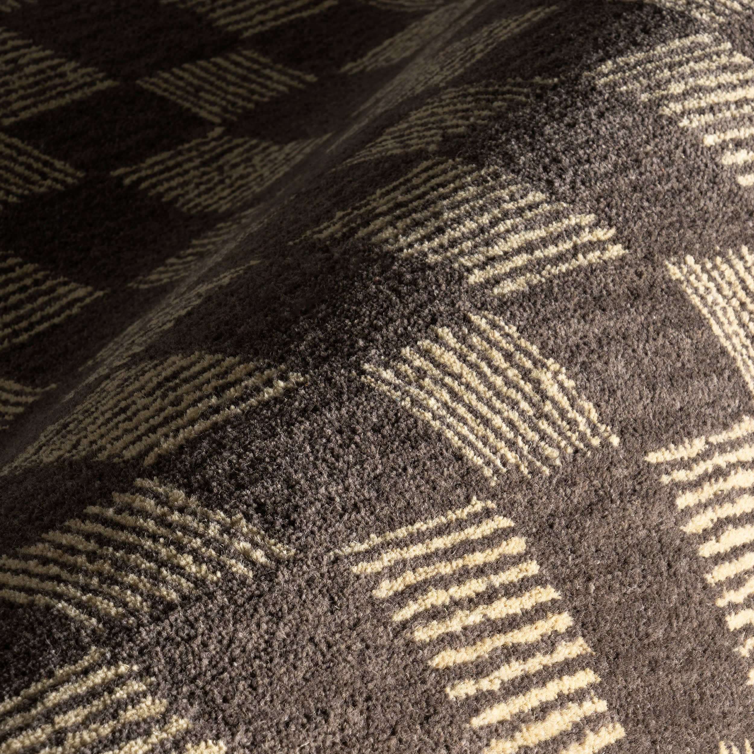 Quince Checked Wool Rug | Grey