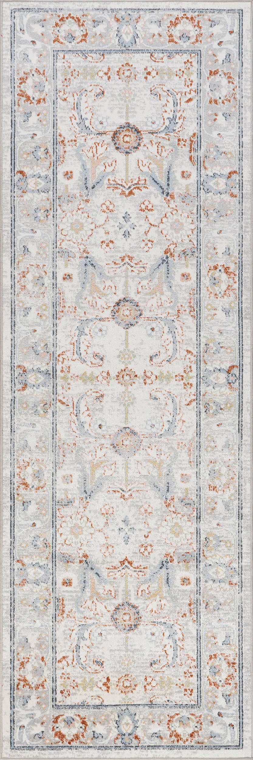 Brooklynn Floral Medallion Washable Rug | Rust