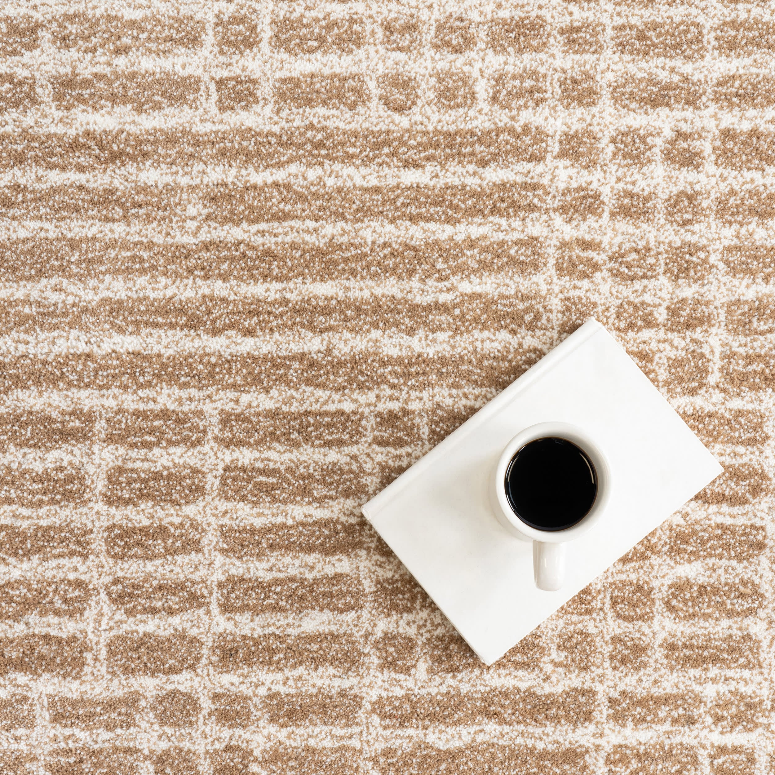 Gio Crosshatch Wool Rug | Beige