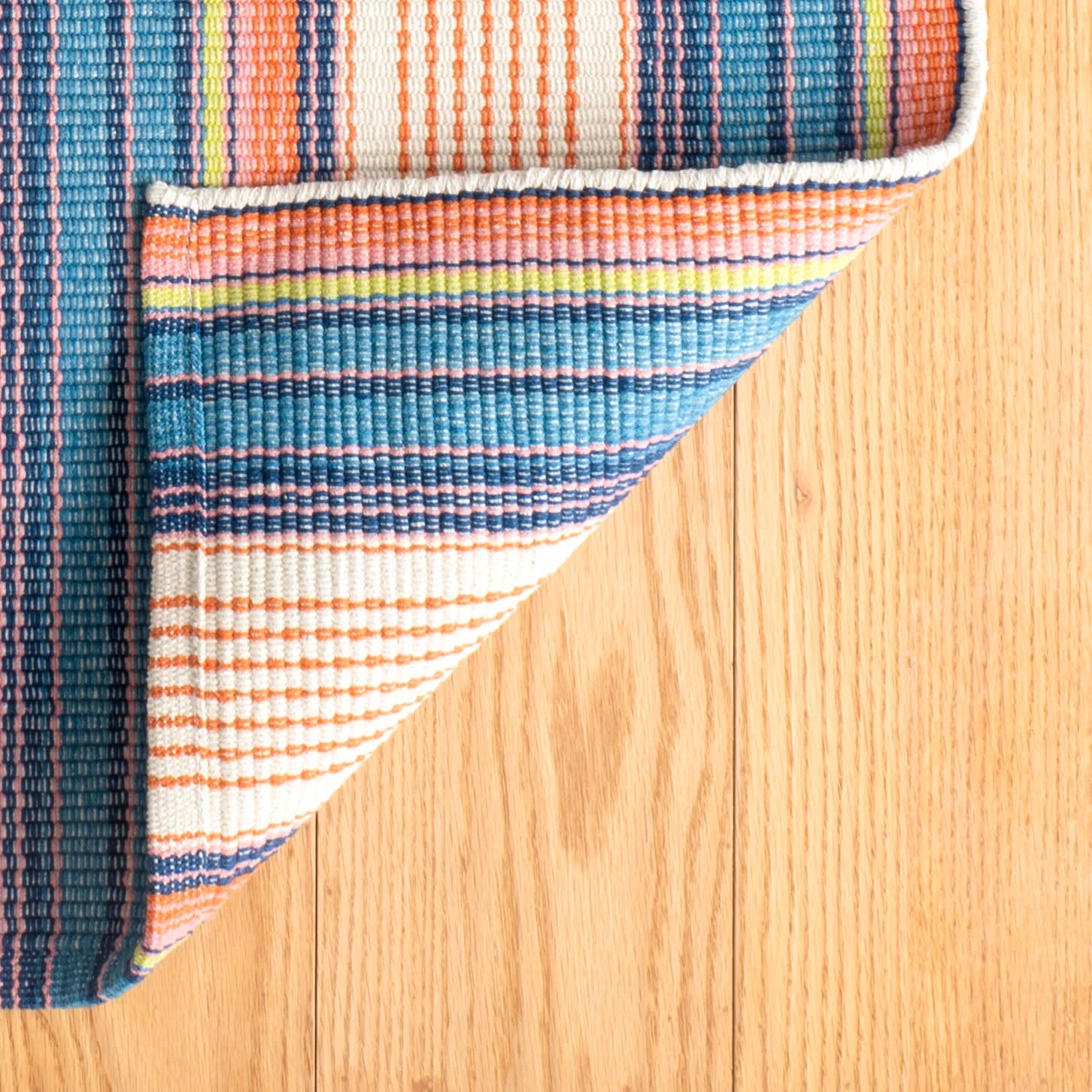 Sloane Stripe Sunset Handwoven Cotton Rug