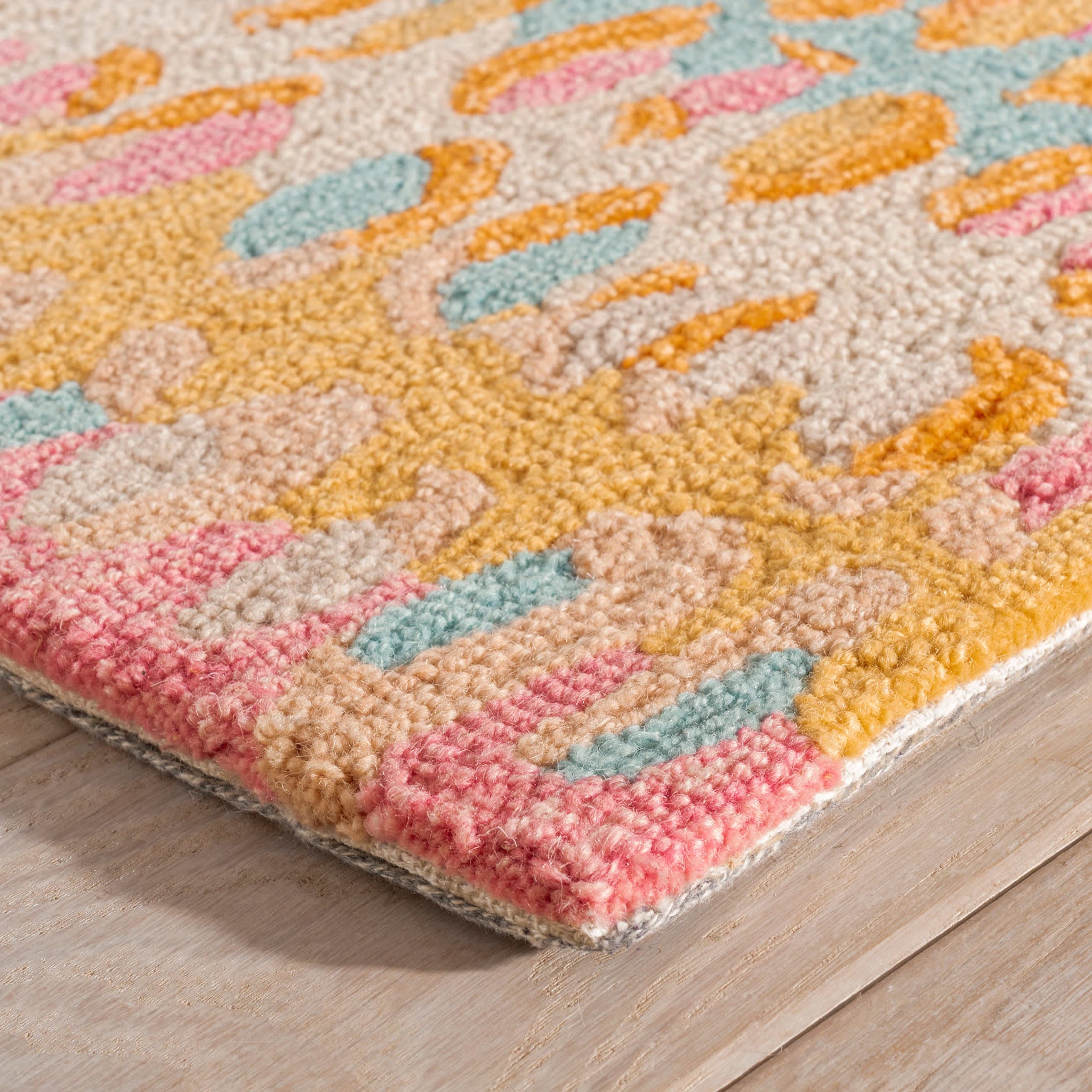 Paint Chip Confetti Hand Micro Hooked Wool Rug