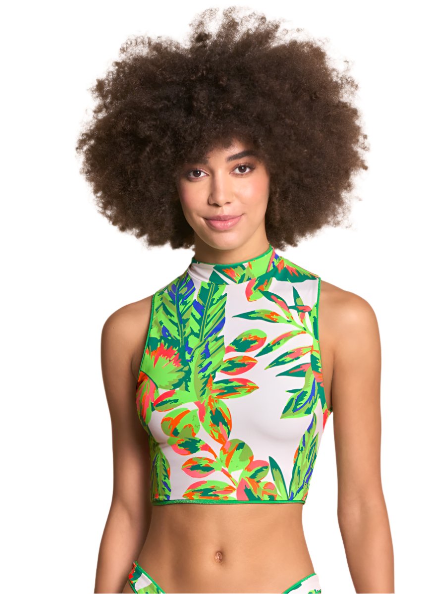 Maaji Parakeet Green Ipanema Swim Crop Top