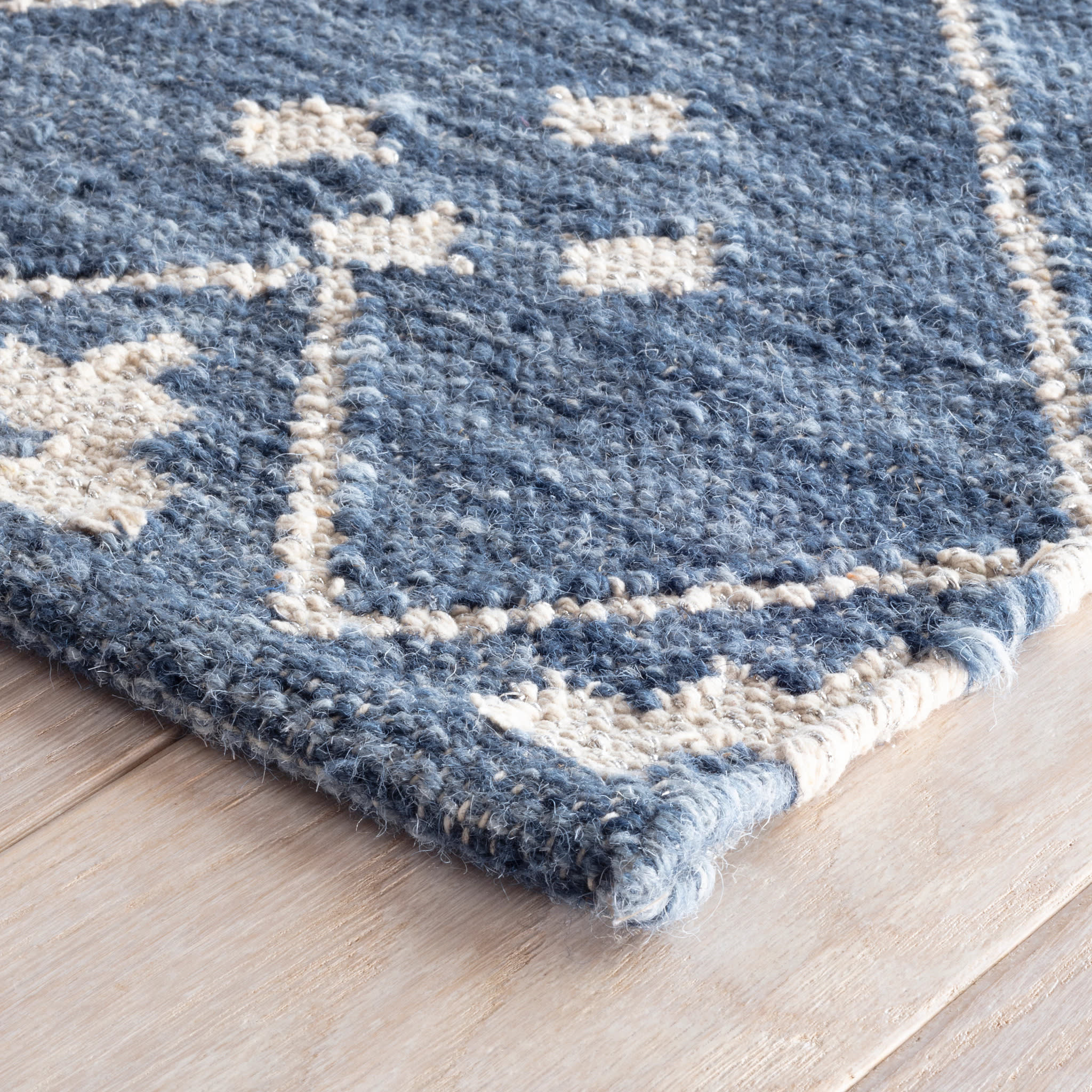 Kota Indigo Handwoven Wool Rug