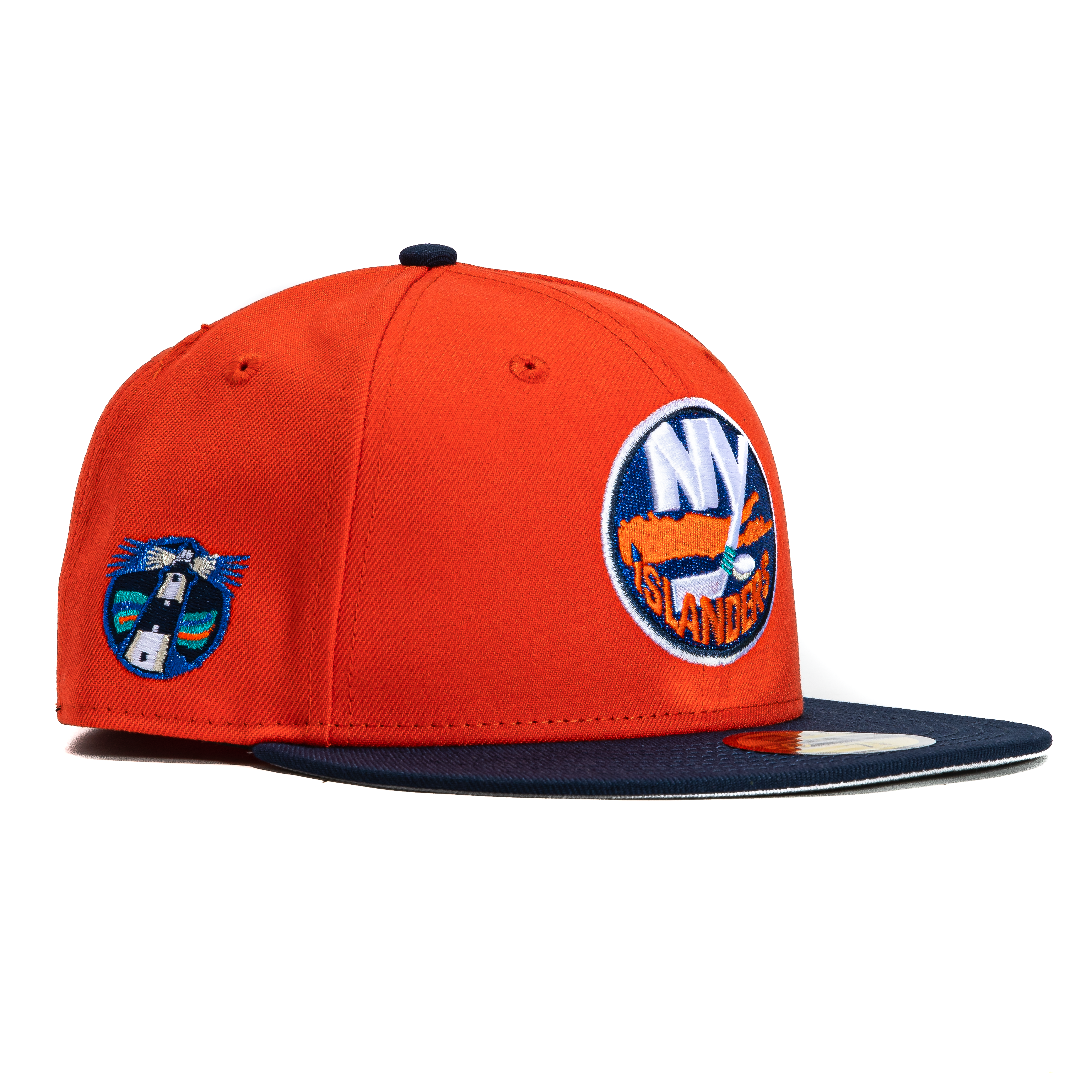 New Era 59Fifty New York Islanders Logo Patch Hat - Orange, Navy