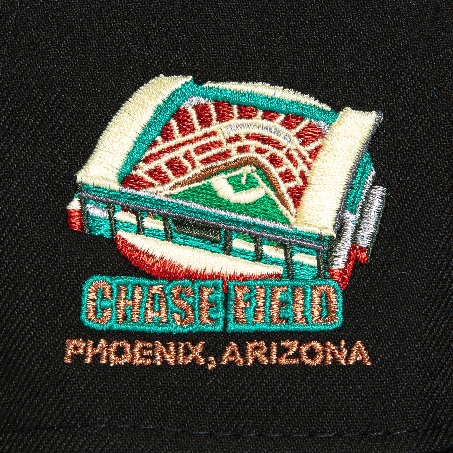 New Era 59Fifty Arizona Diamondbacks Chase Field Patch Upside Down Hat - Black, Ivory, Metallic Copper