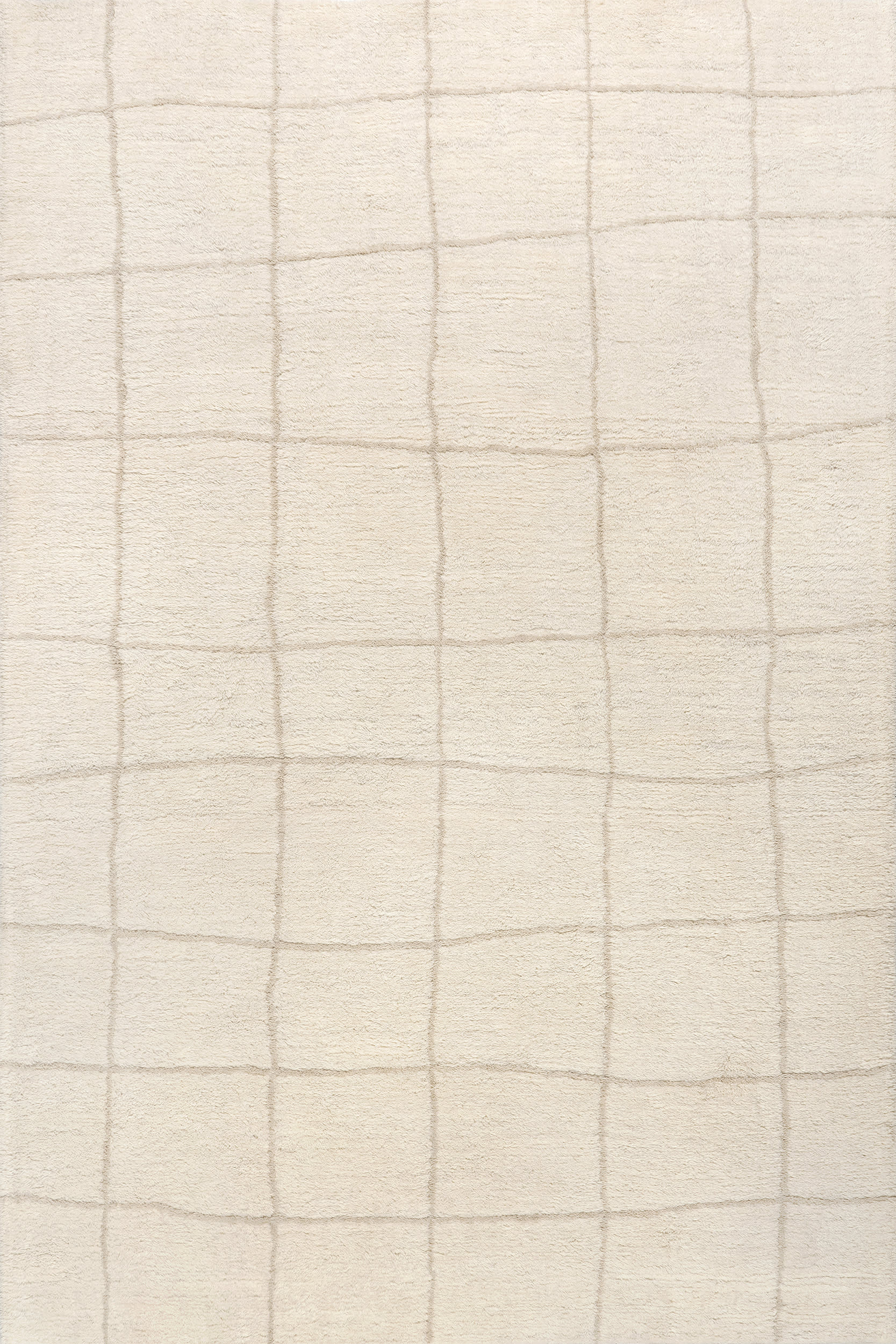 Cove Checked Wool Rug | Ivory