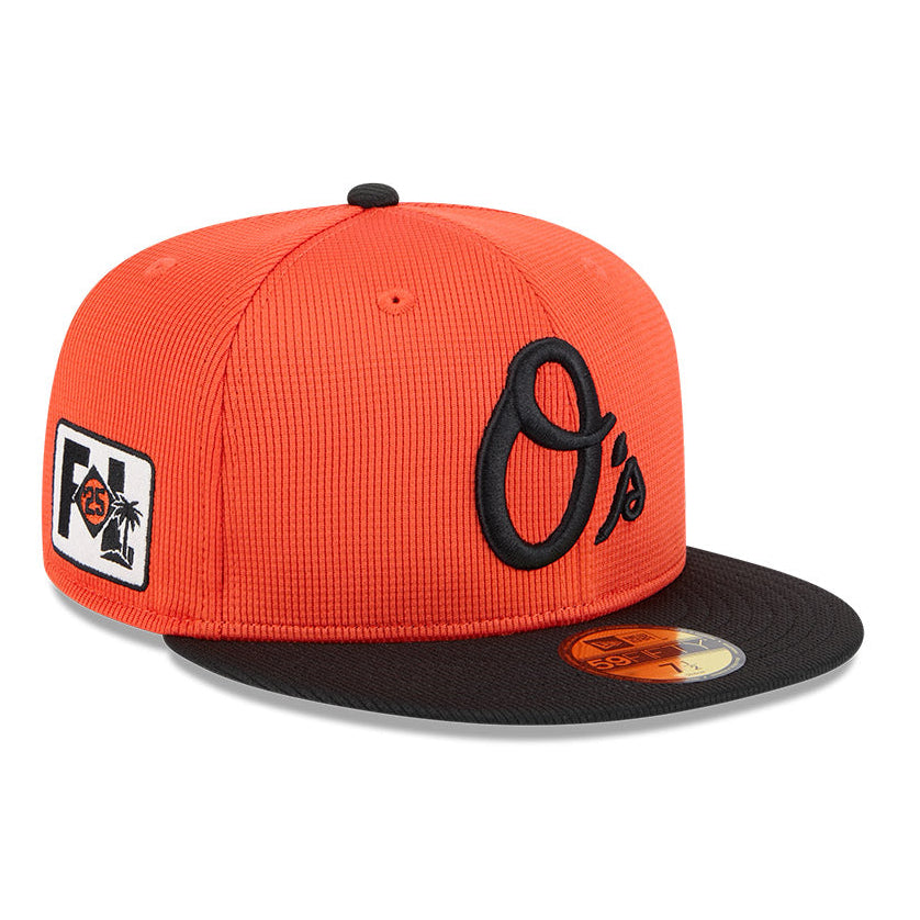 New Era 59Fifty Baltimore Orioles 2025 Spring Training Patch Hat - Orange, Black