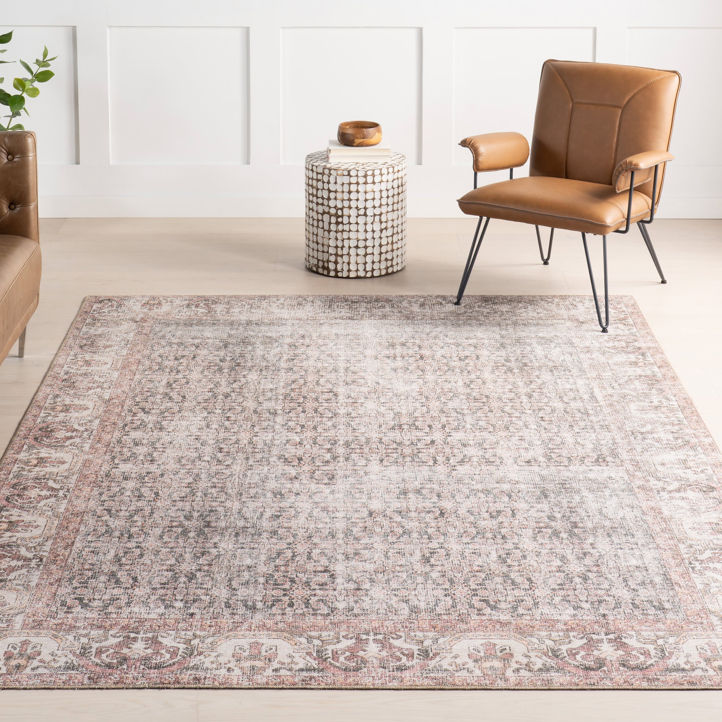 Izara Vintage Rug | Light Grey