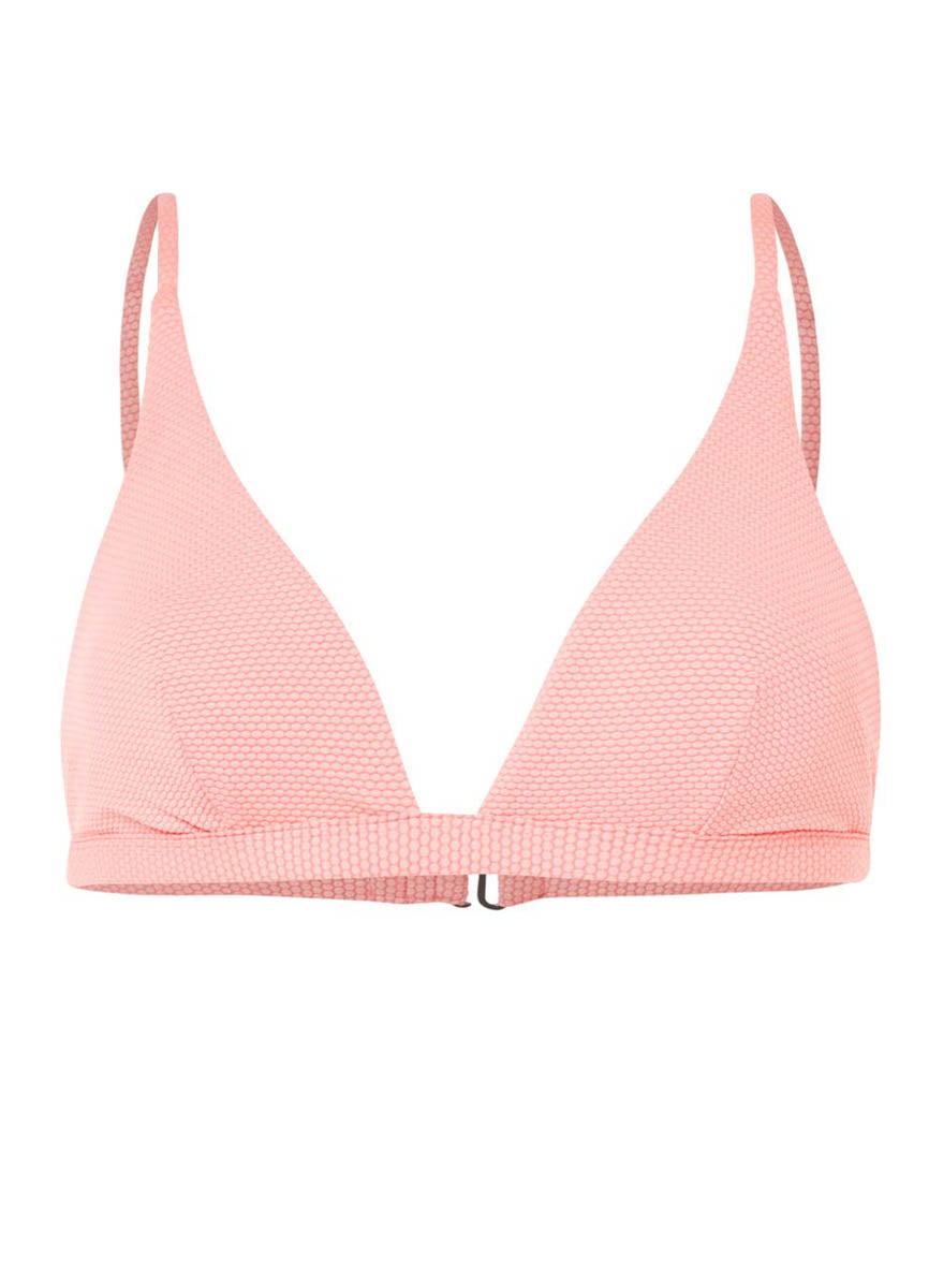 Maaji Coral Salmon Ivy Fixed Triangle Bikini Top