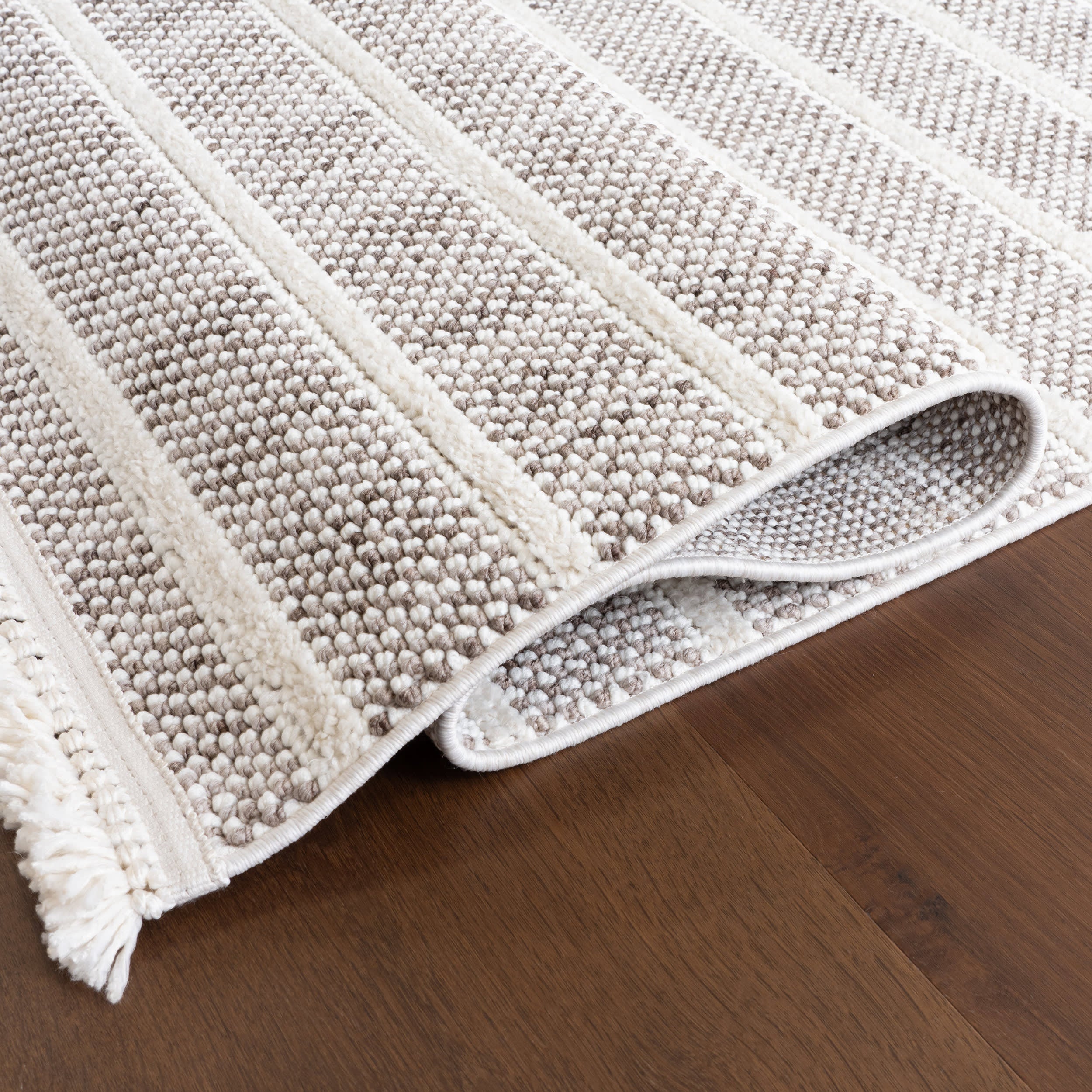 Alison Striped Rug | Ivory