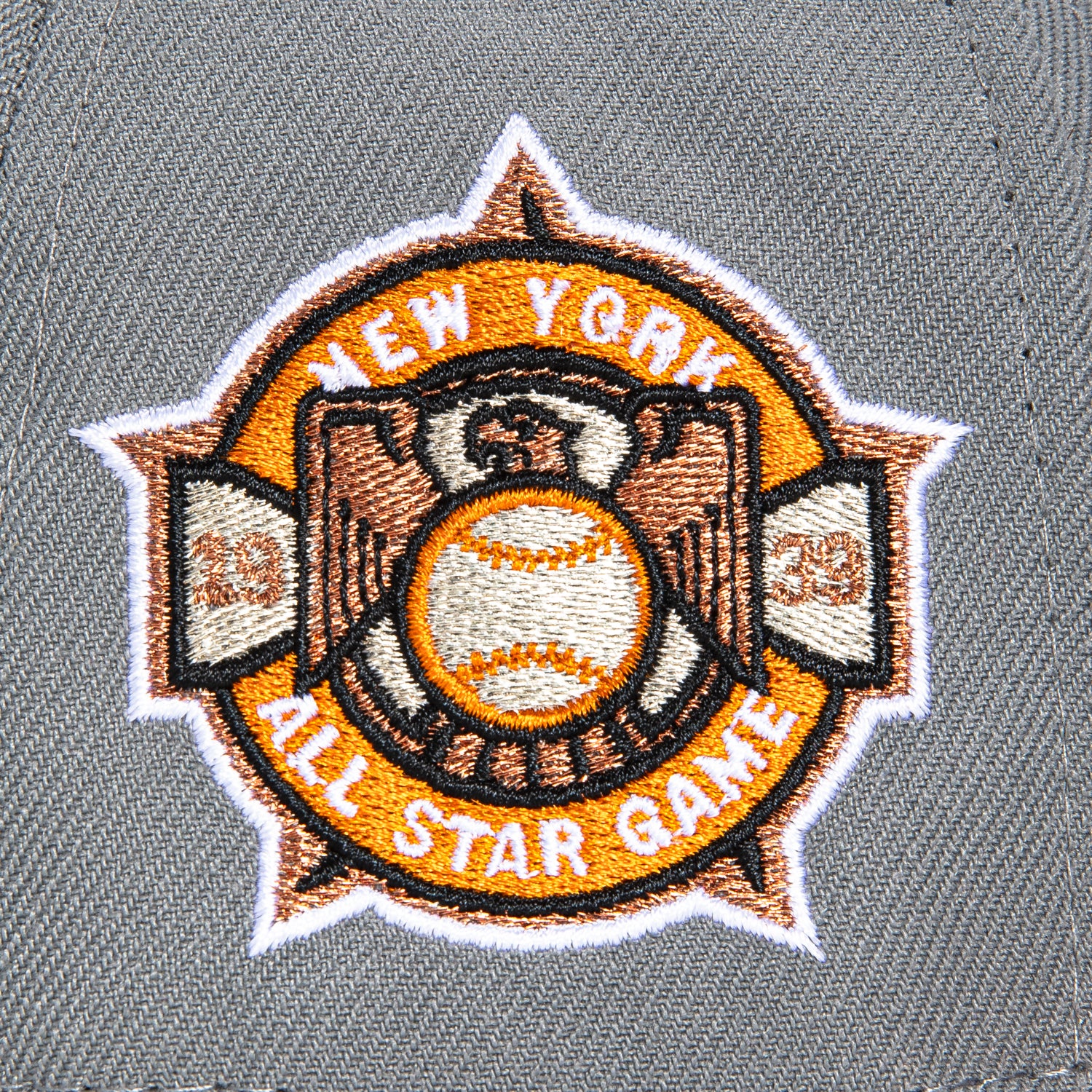 New Era 59Fifty New York Giants 1939 All Star Game Patch Hat - Storm Grey, Burnt Orange