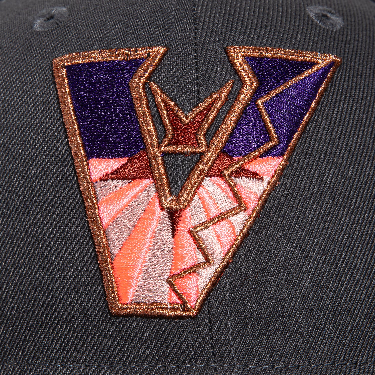 New Era 59Fifty Arizona Diamondbacks 25th Anniversary Patch Upside Down Flag Hat - Graphite, Purple, Infrared