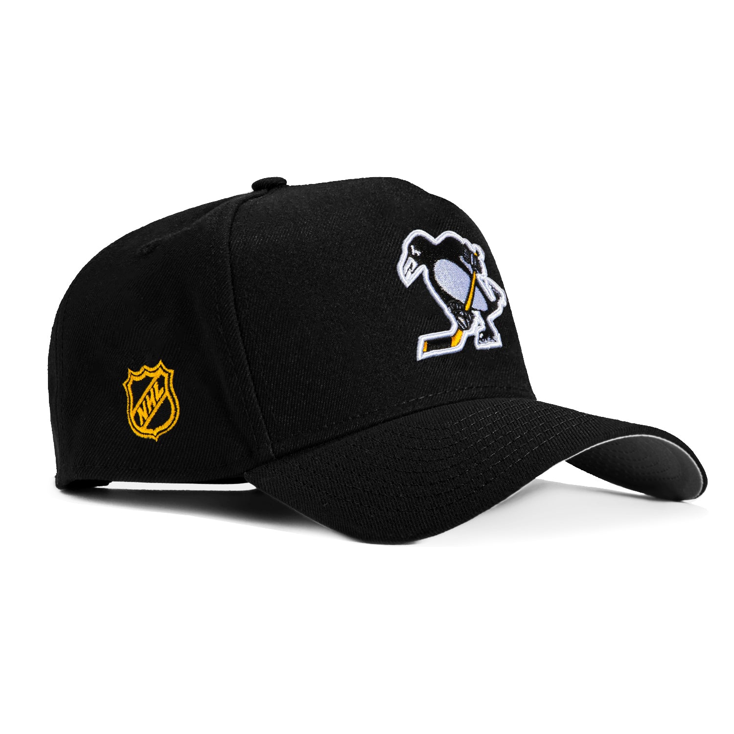 New Era 9Forty A-Frame Pittsburgh Penguins NHL Logo Patch Snapback Alternate Hat - Black