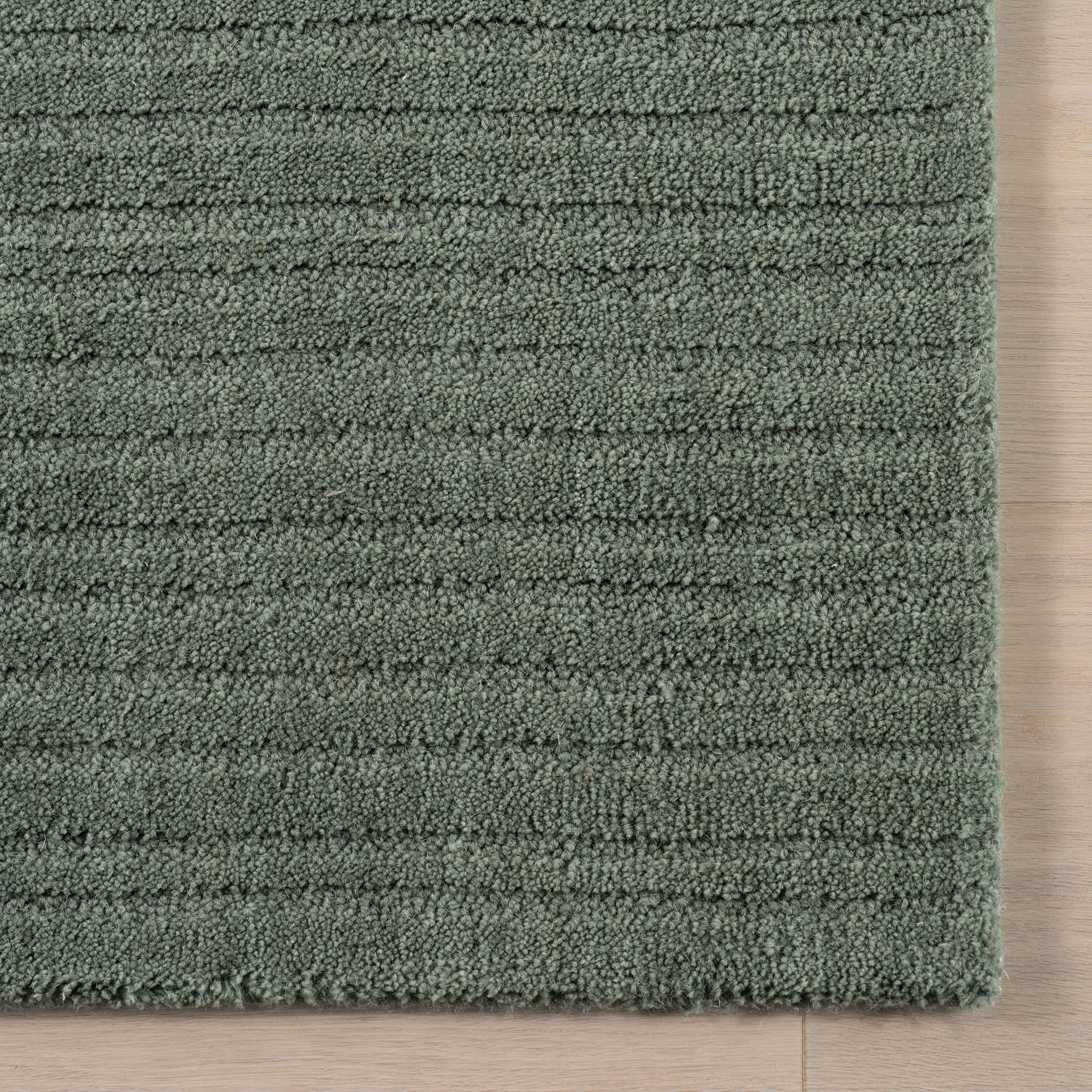 Southwest Striped Wool Rug | Green