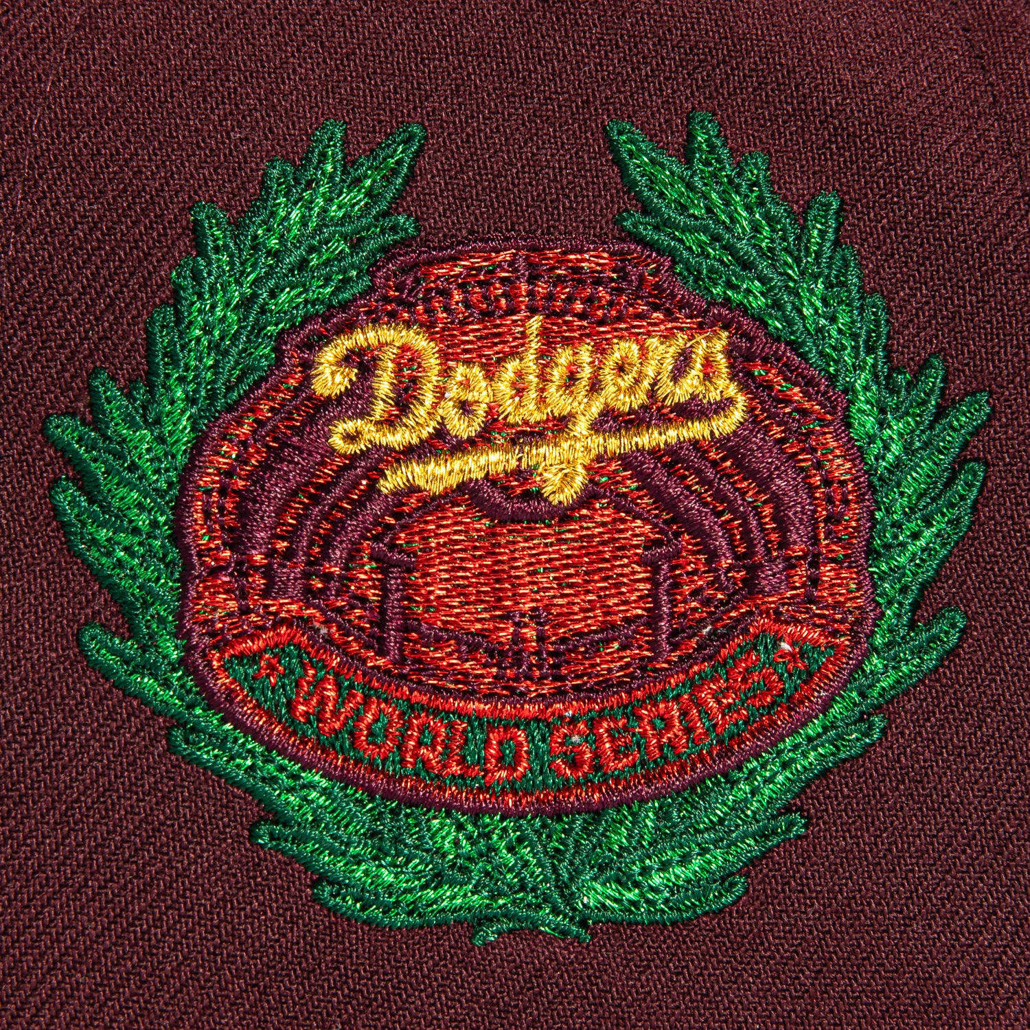 New Era 9Forty A-Frame Valentine's Day Los Angeles Dodgers 1963 World Series Patch Snapback Rose Hat - Maroon