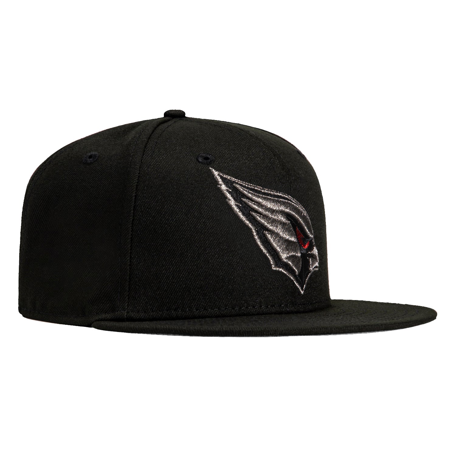 New Era 59Fifty Arizona Cardinals Hat - Black, Metallic Silver, Red