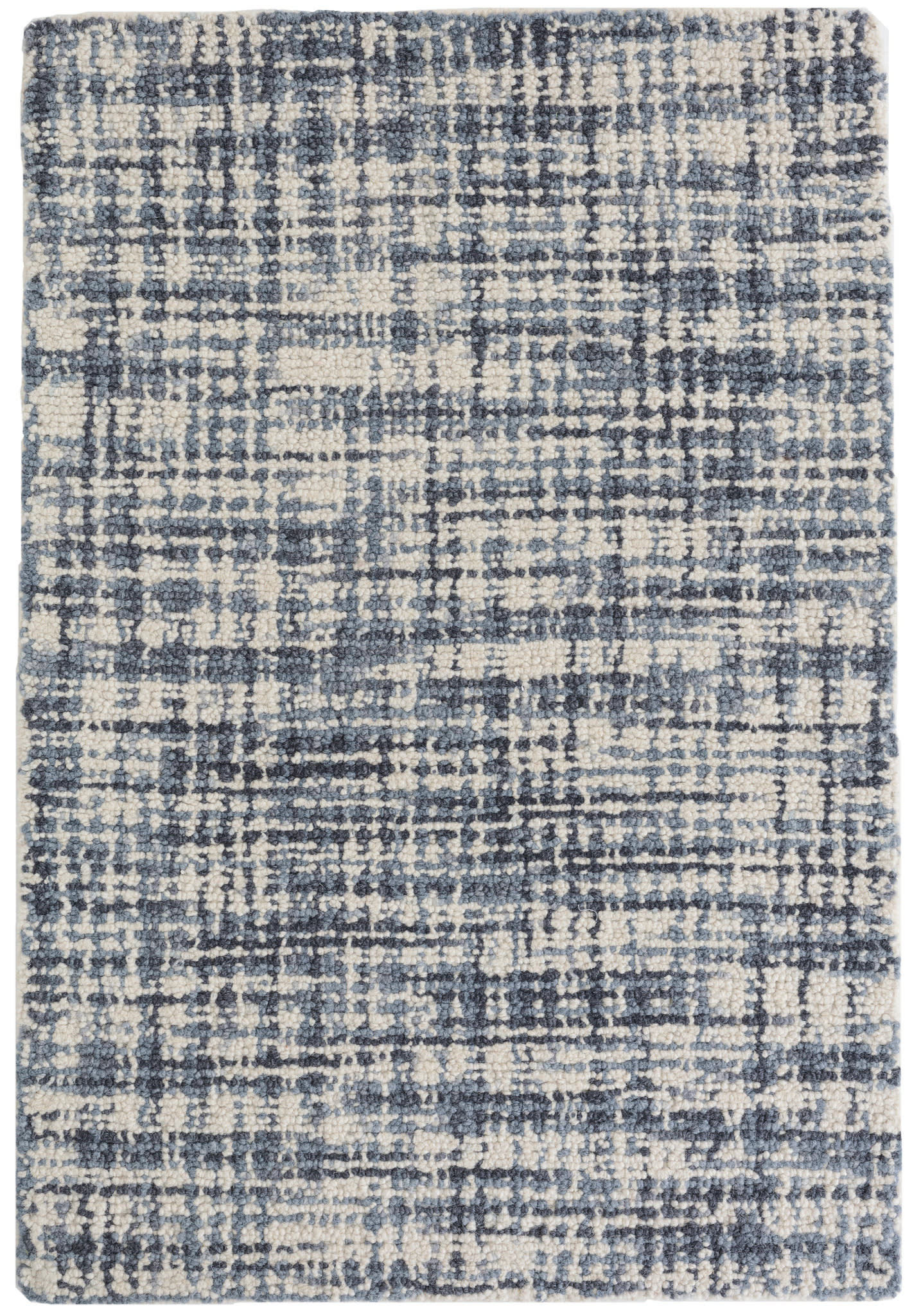 Olio Blue Hand Hooked Wool Rug