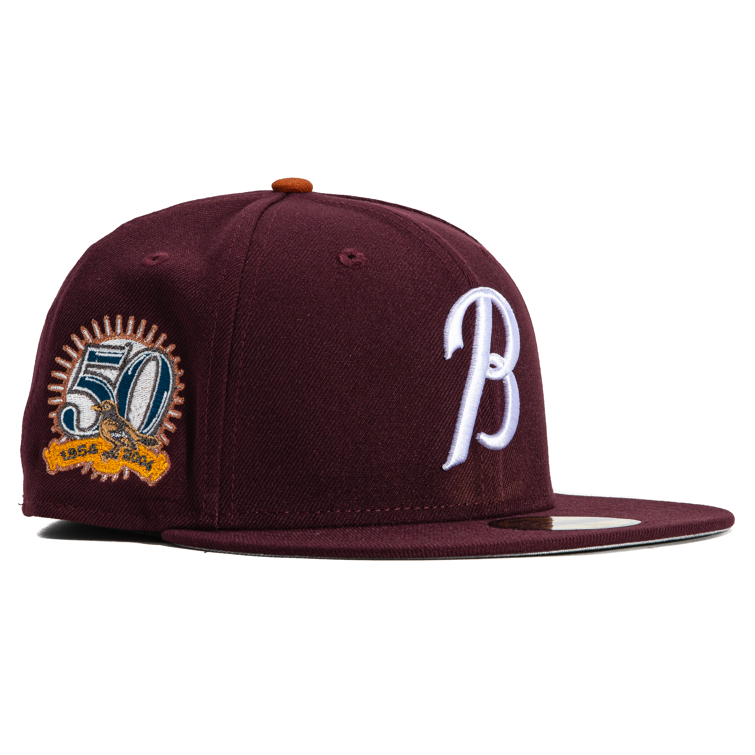 New Era 59Fifty Baltimore Orioles 50th Anniversary Patch City Hat - Maroon