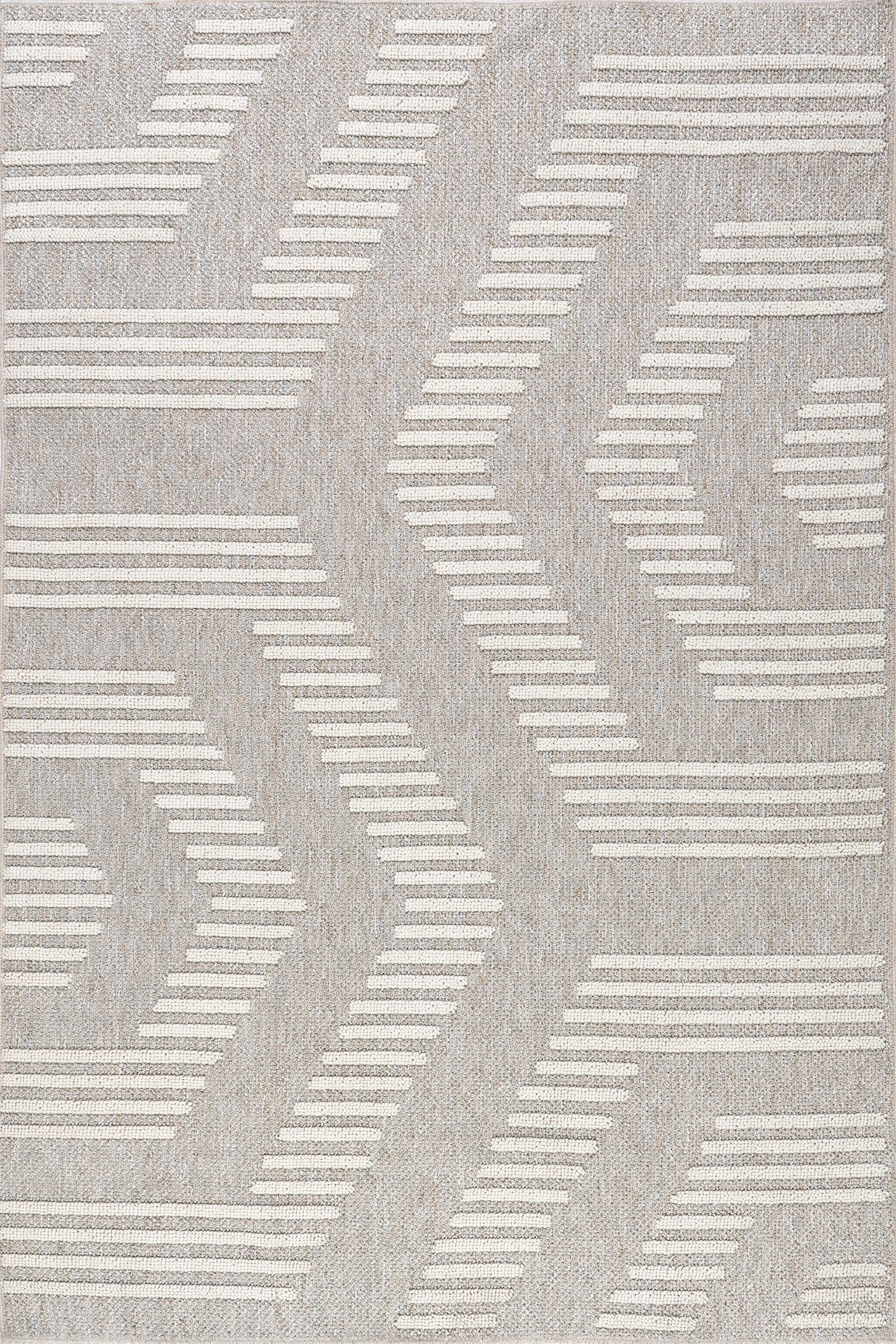 Allyson Hexagon Washable Rug | Beige