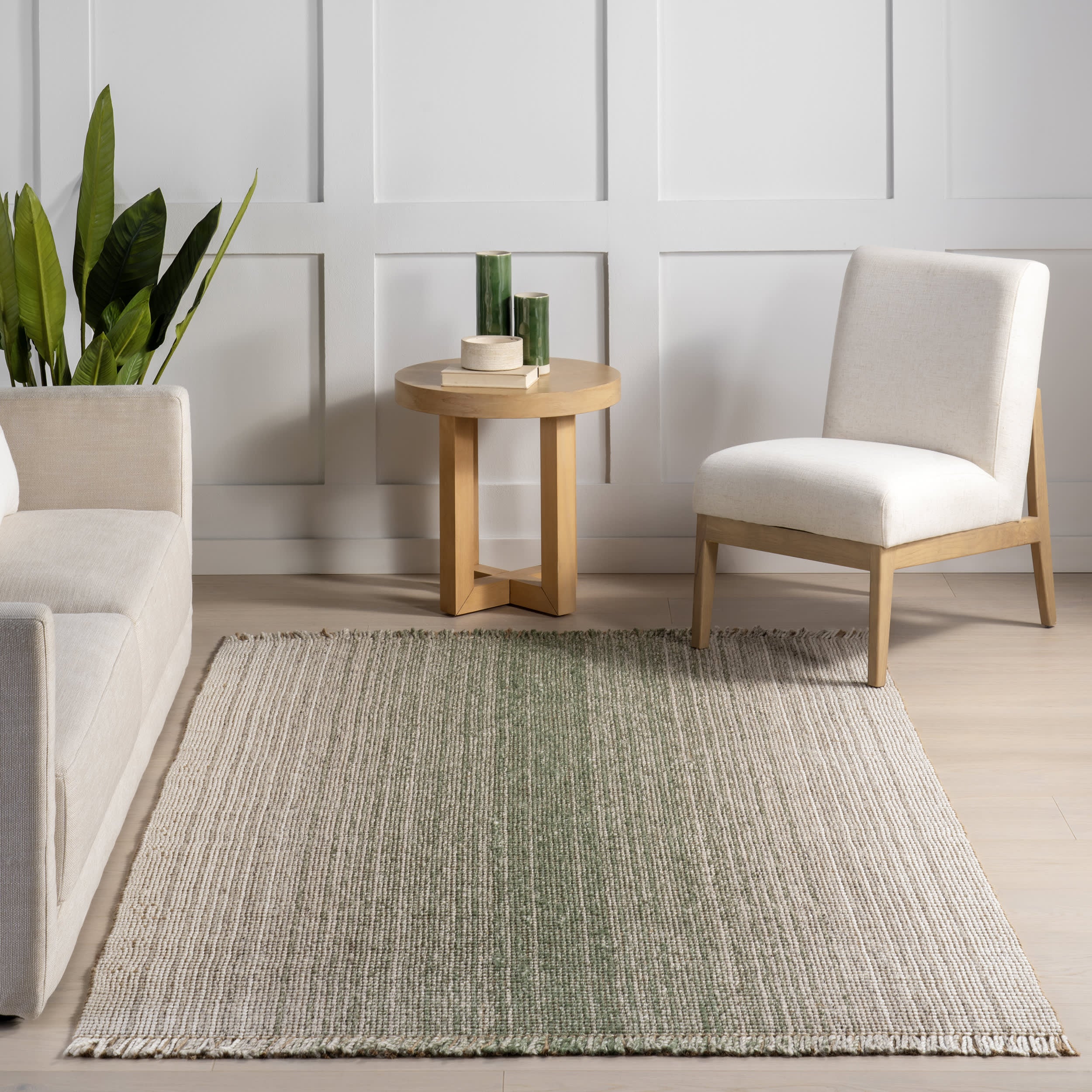 Tatum Ombre Jute-Blend Rug | Green