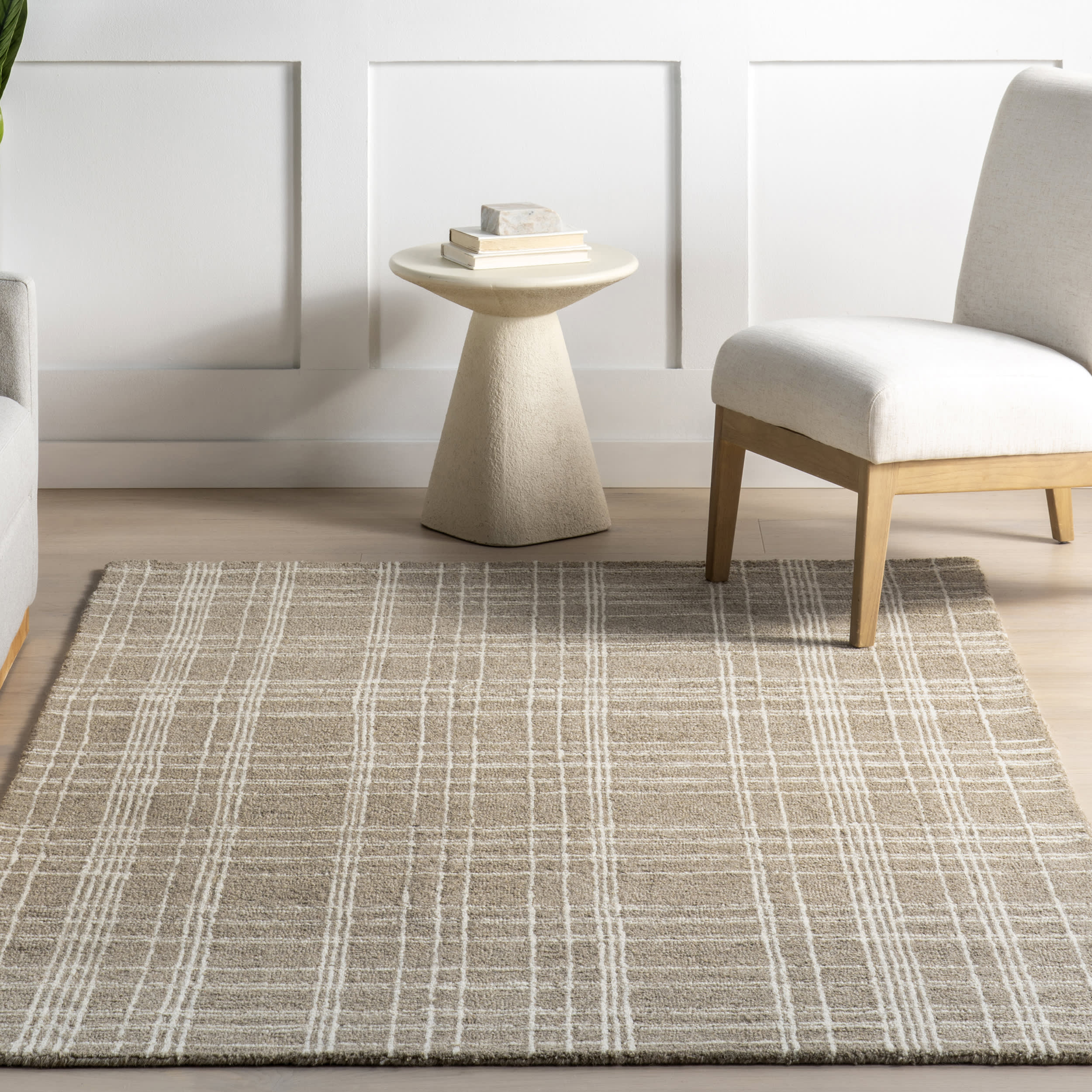 Valery Plaid Rug | Sand