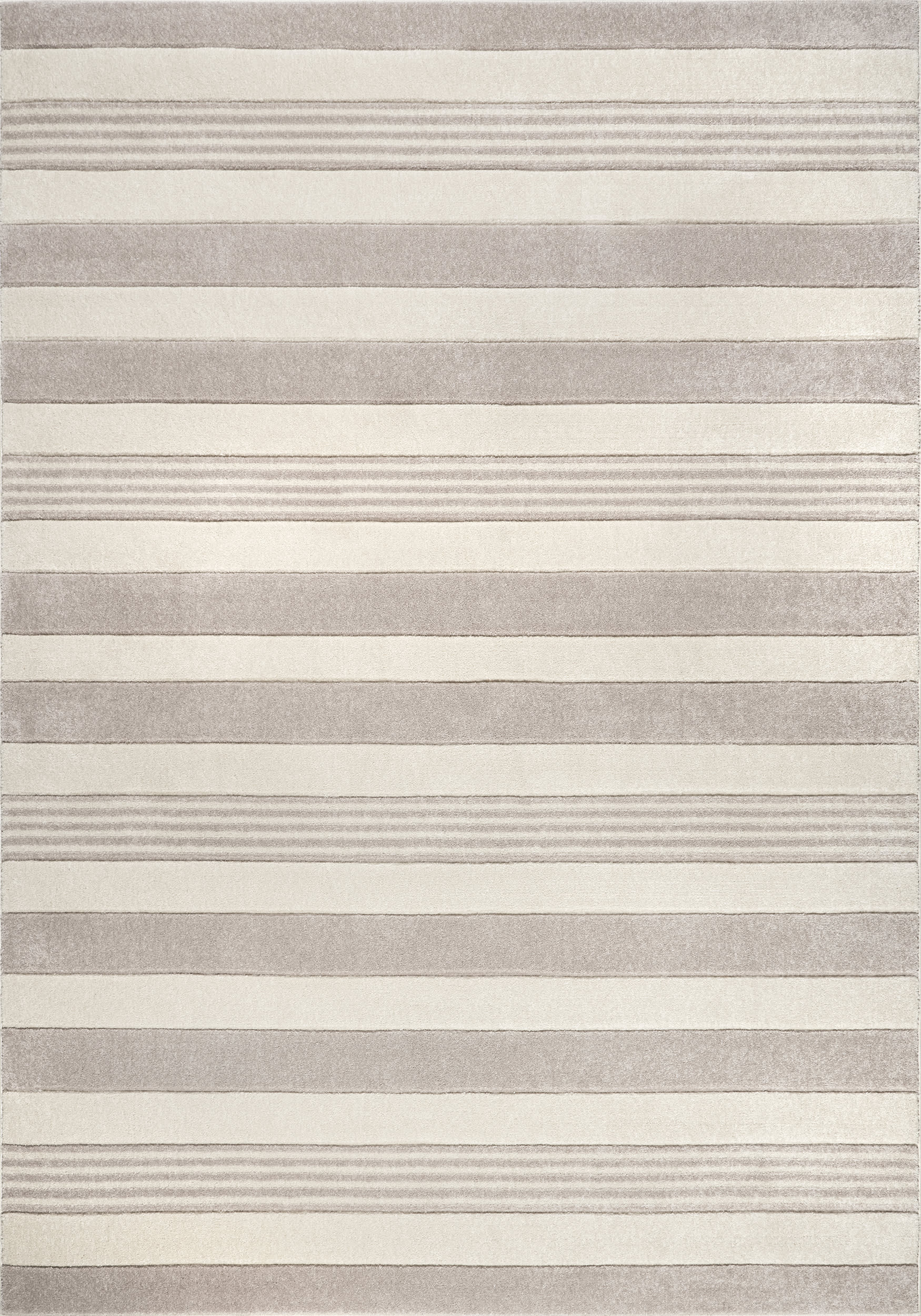 Virgie Classic Striped Rug | Light Grey