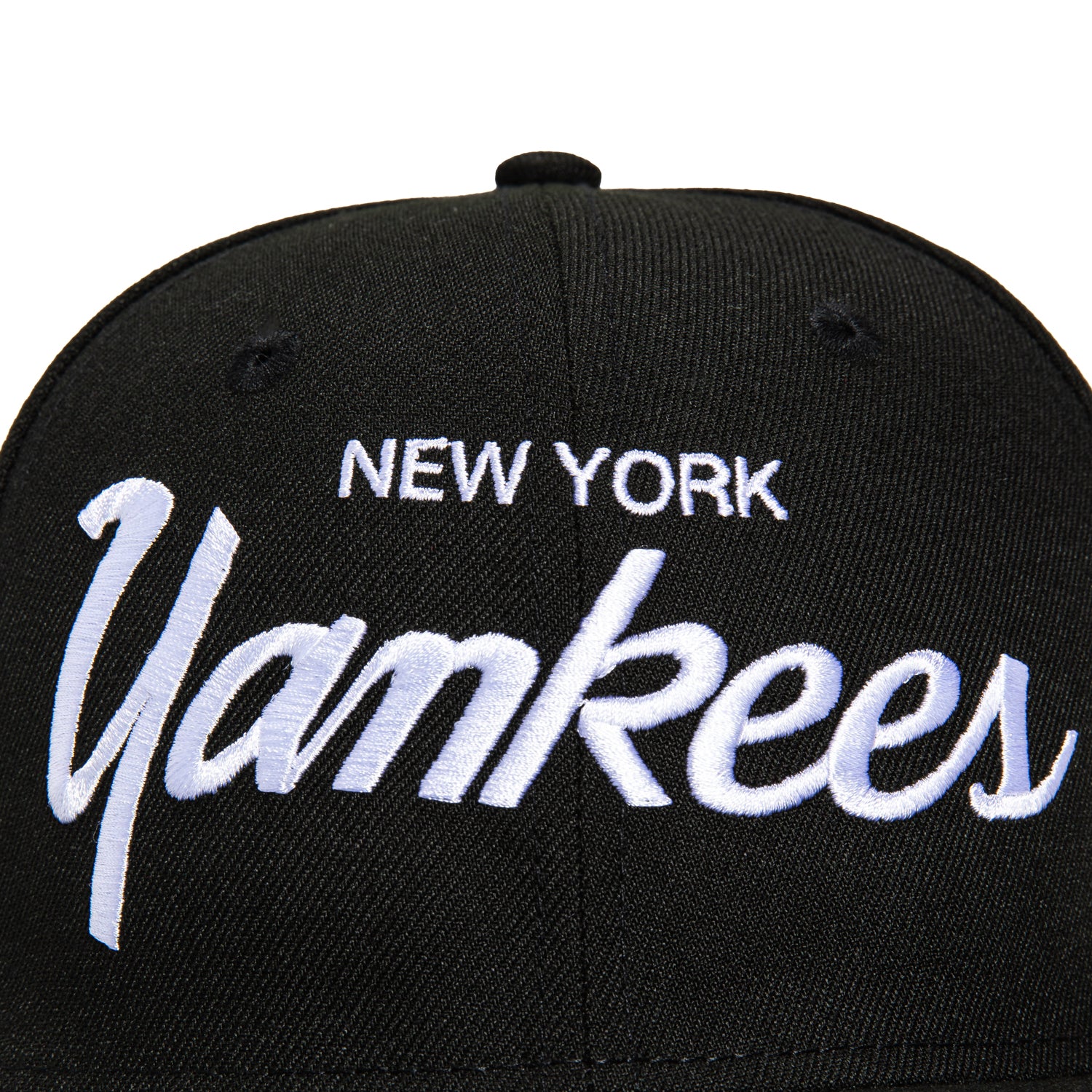 New Era 59Fifty New York Yankees Logo Patch Script Hat - Black