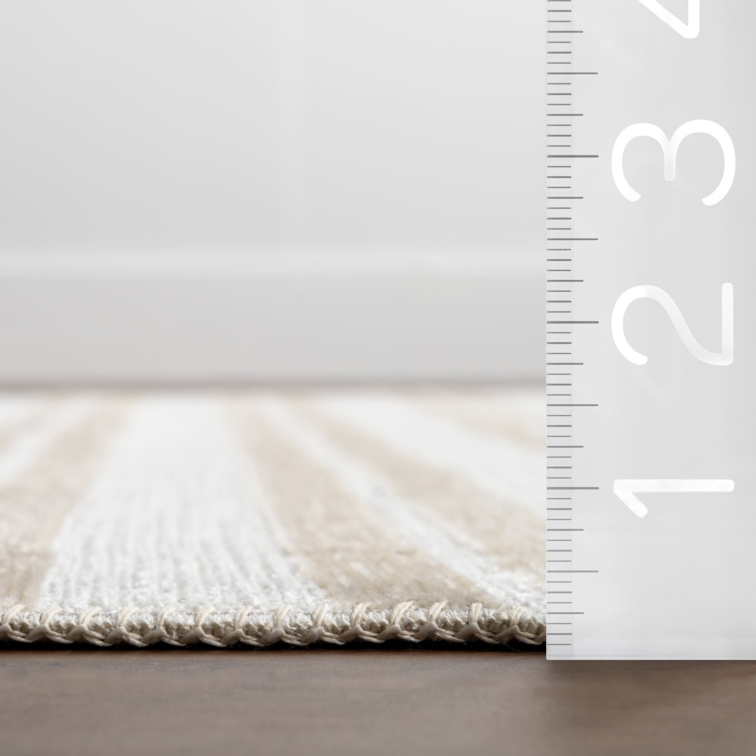 Malaya Striped Reversible Washable Rug | Taupe