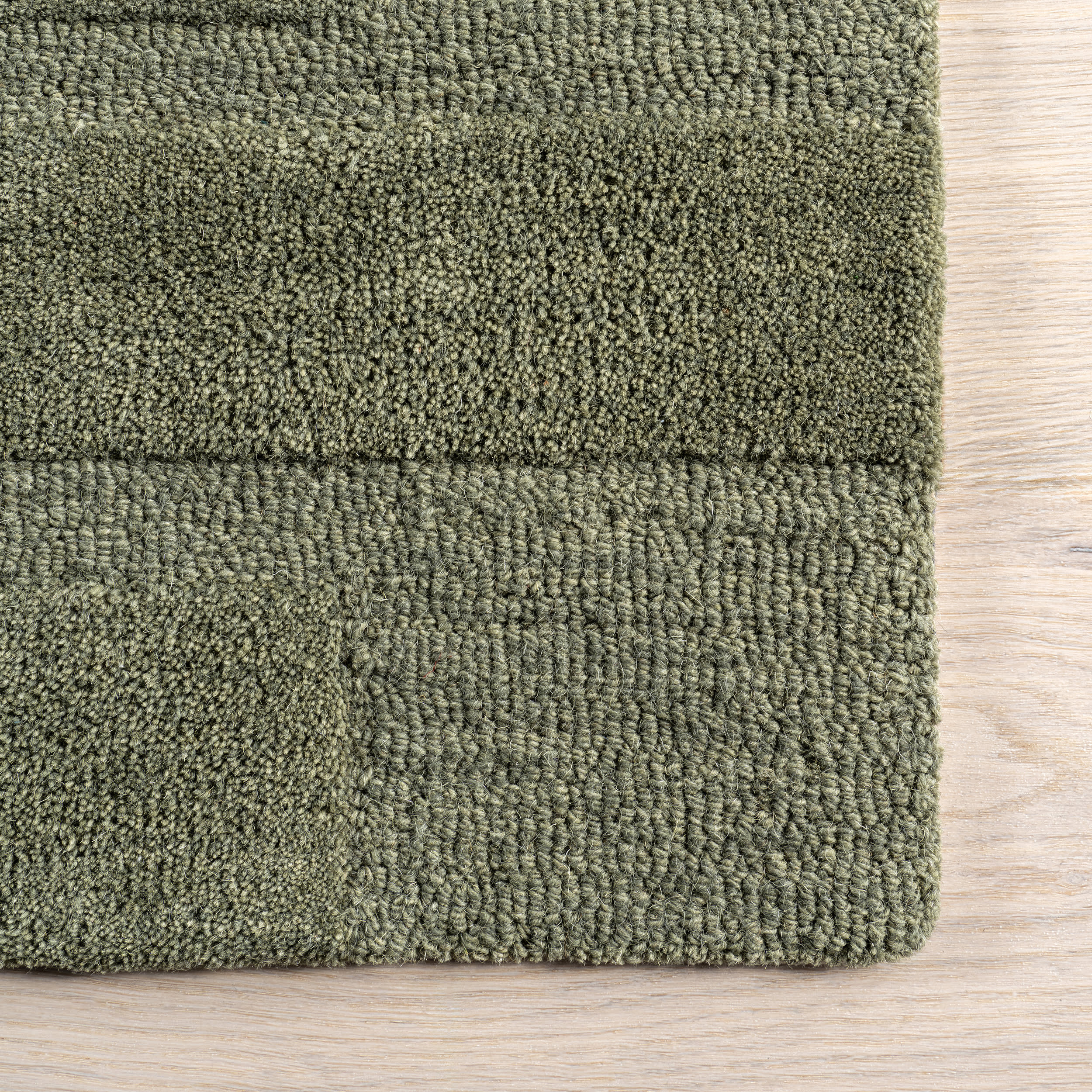 Remy Crosshatch Wool Rug | Olive