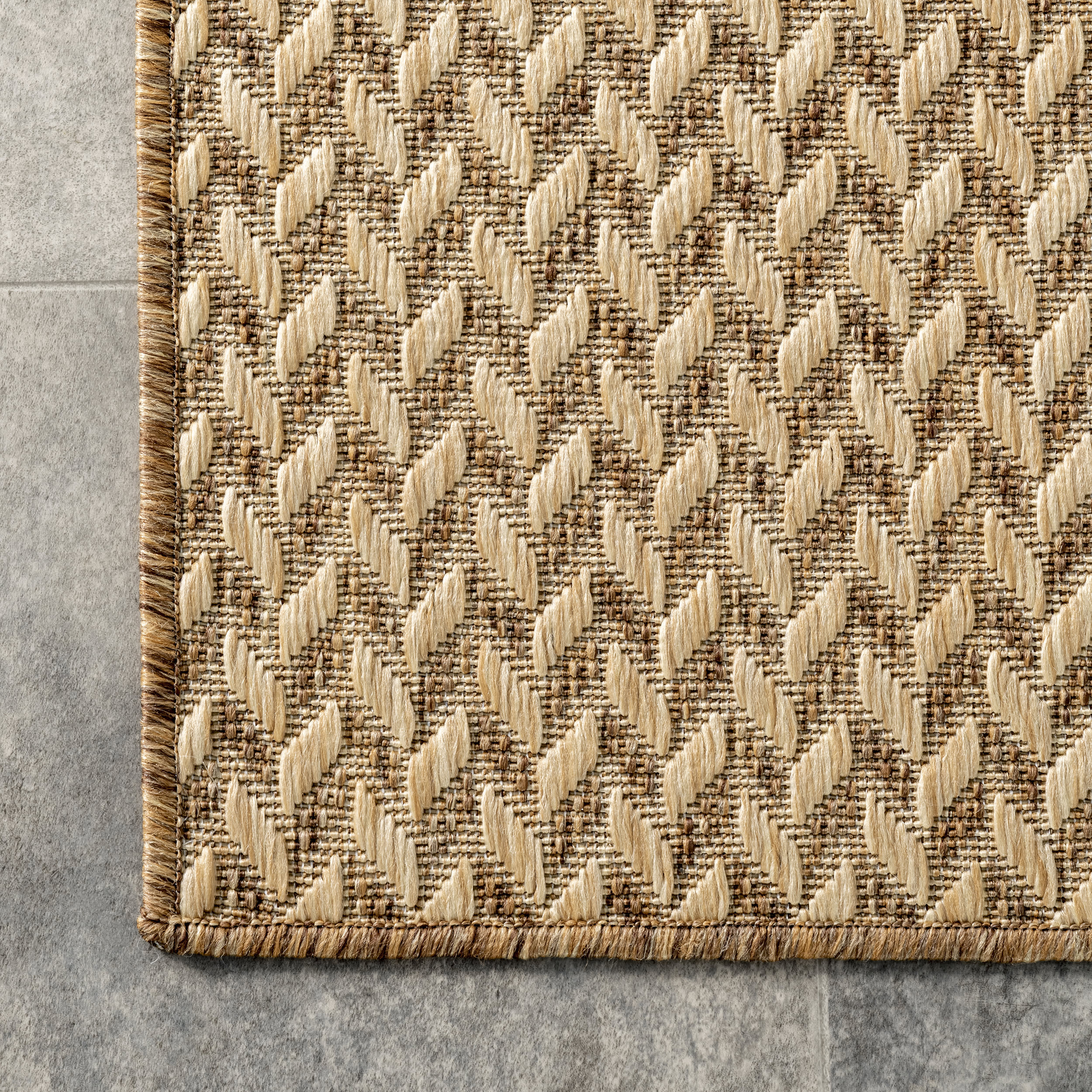 Taraji Herringbone Indoor/Outdoor Rug | Brown