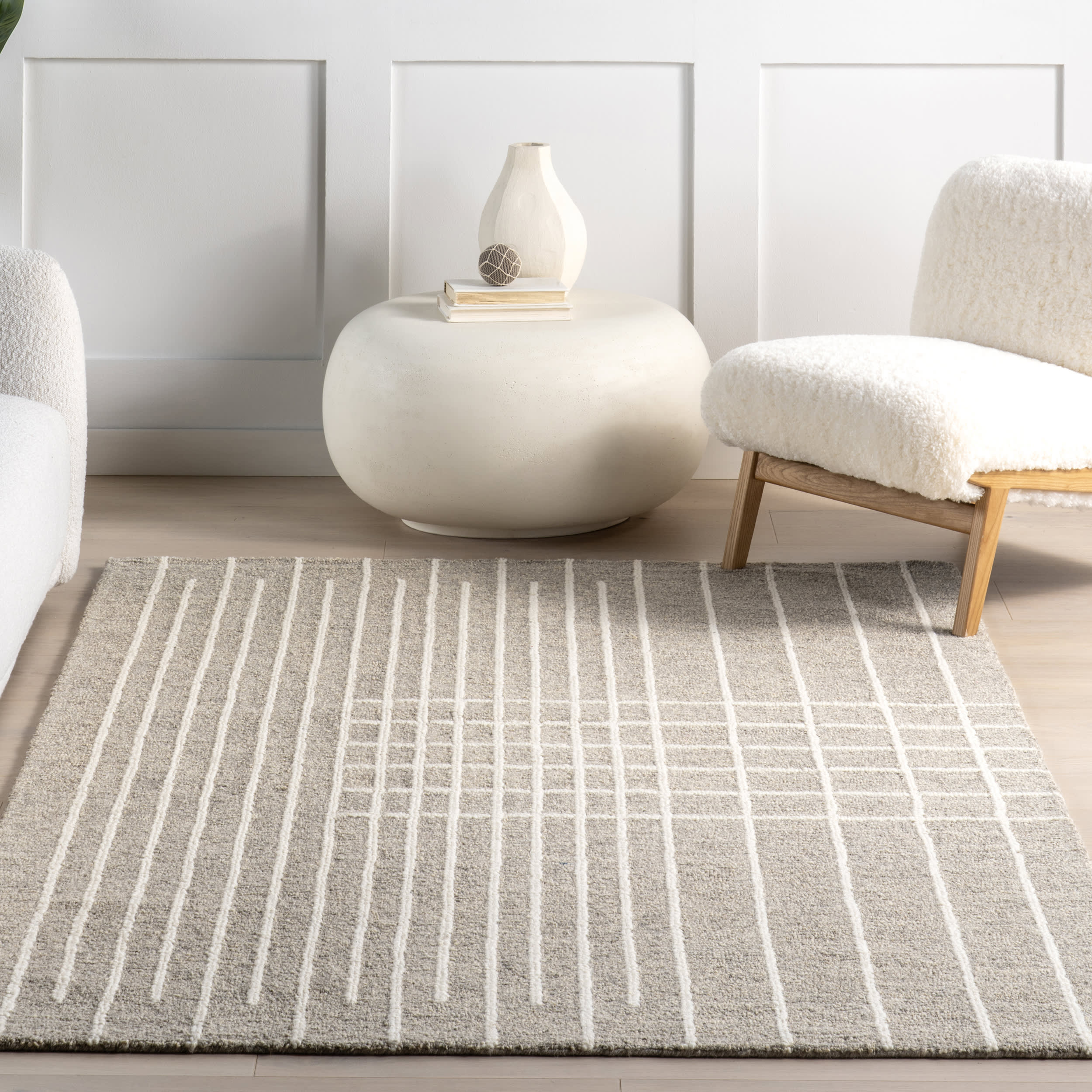 Xyla Striped Rug | Grey