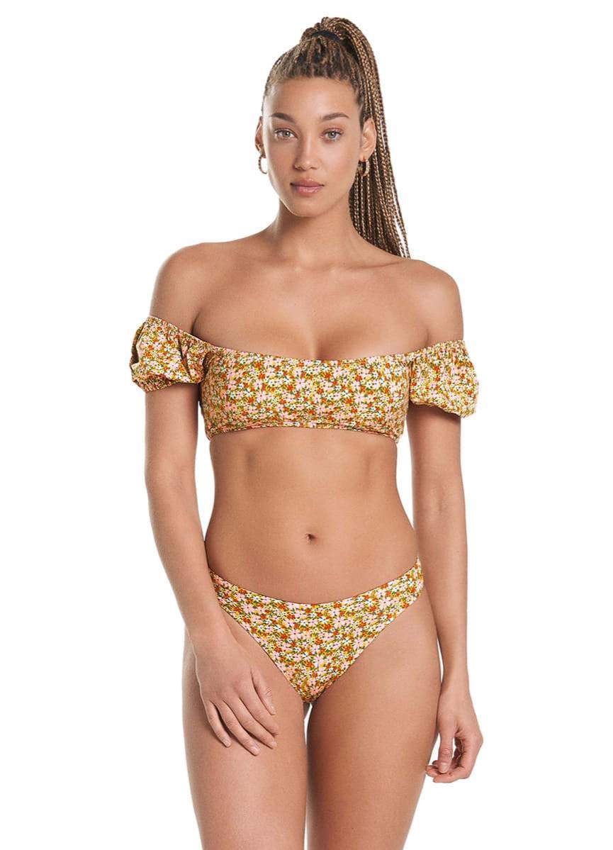 Maaji Cheery Blossom Kauai Puff Sleeve Bikini Top