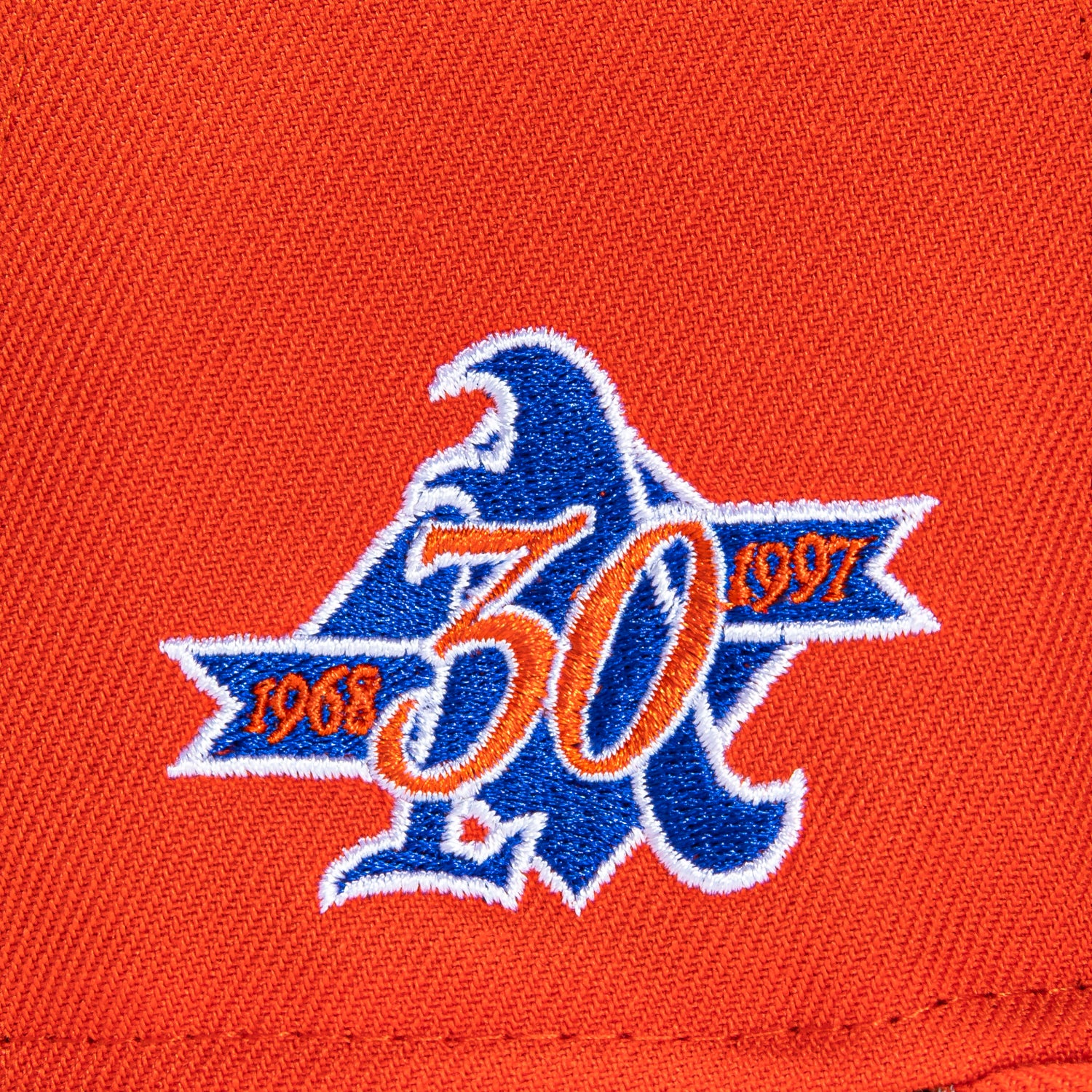 New Era 59Fifty Oakland Athletics 30th Anniversary Patch Arch Hat - Orange, Royal