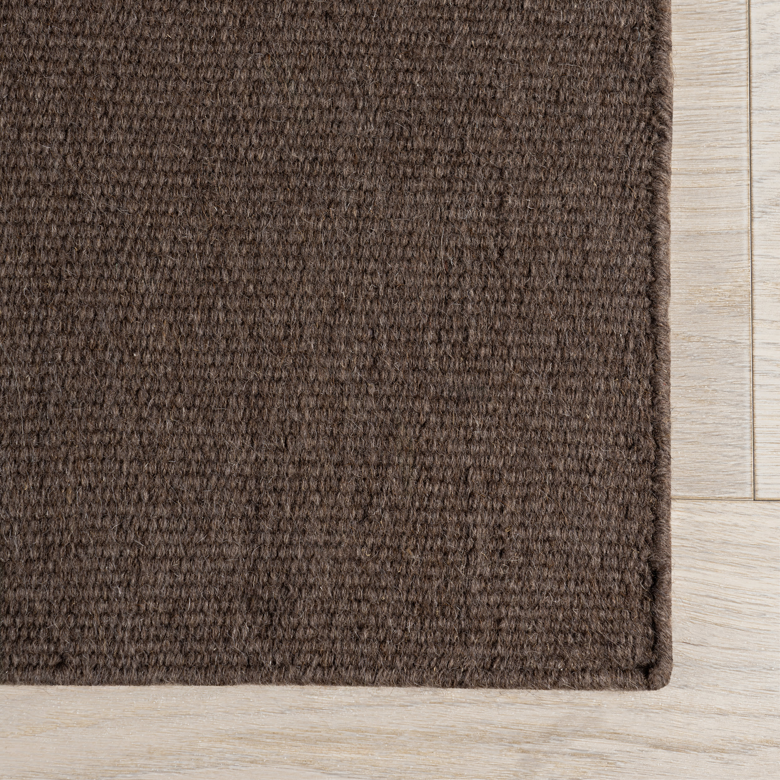 Elowen Double Striped Rug | Dark Brown