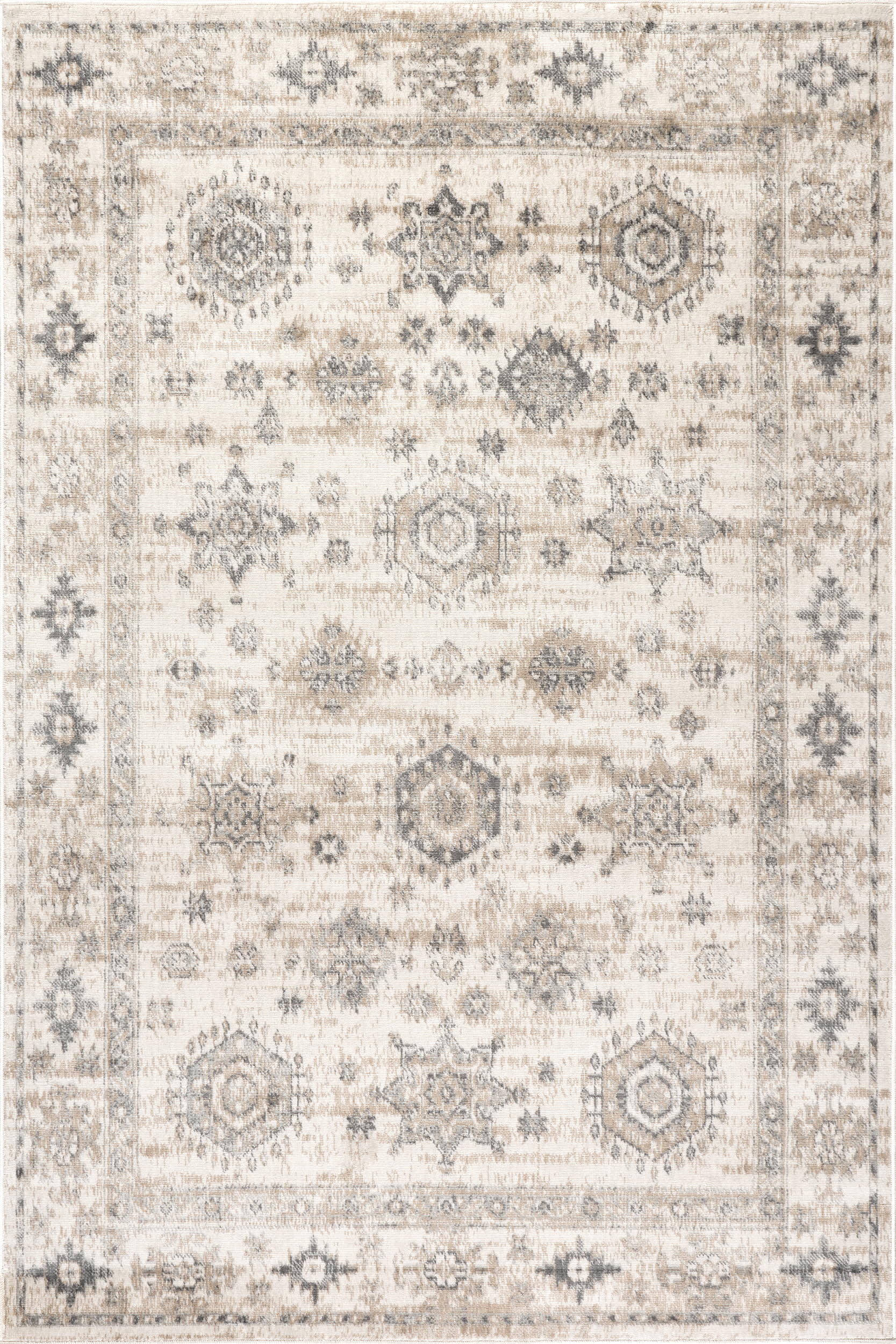 Lauryn Small Medallion Rug | Light Grey