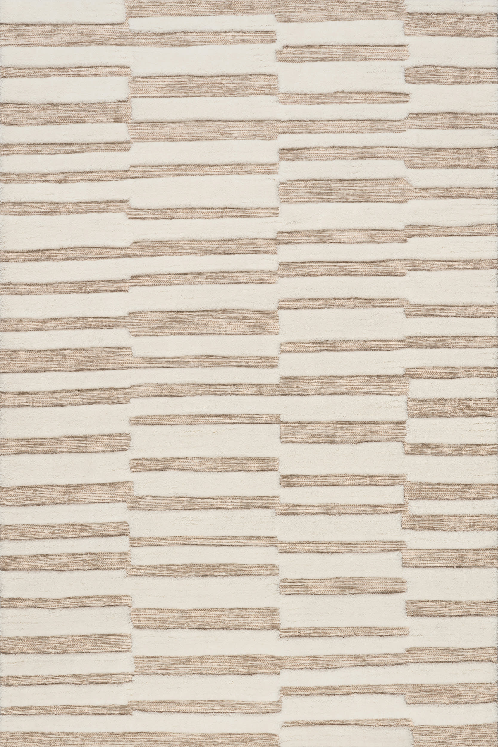 Maui Broken Stripe New Zealand Wool Rug | Ivory