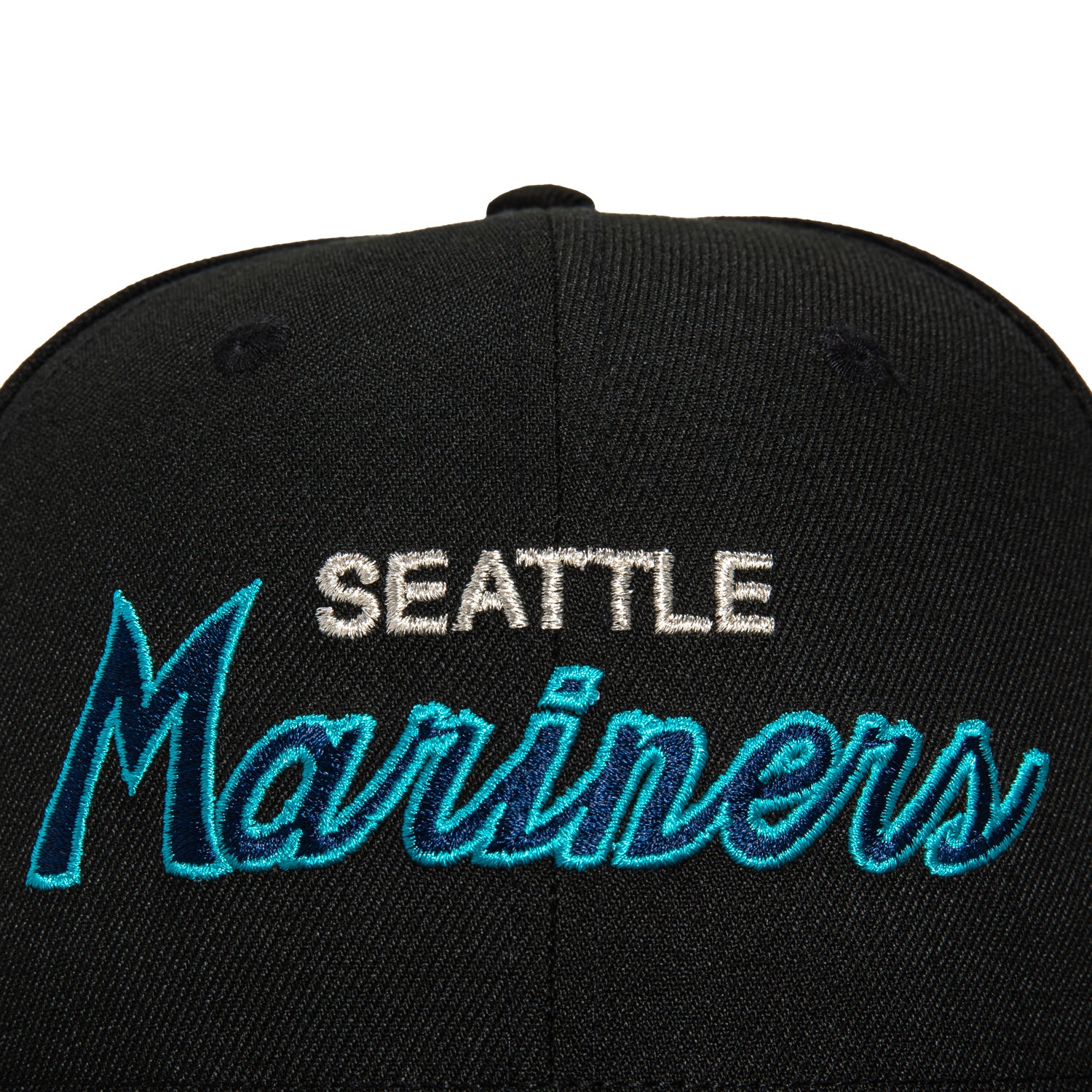 New Era 59Fifty Seattle Mariners Logo Patch Script Hat - Black