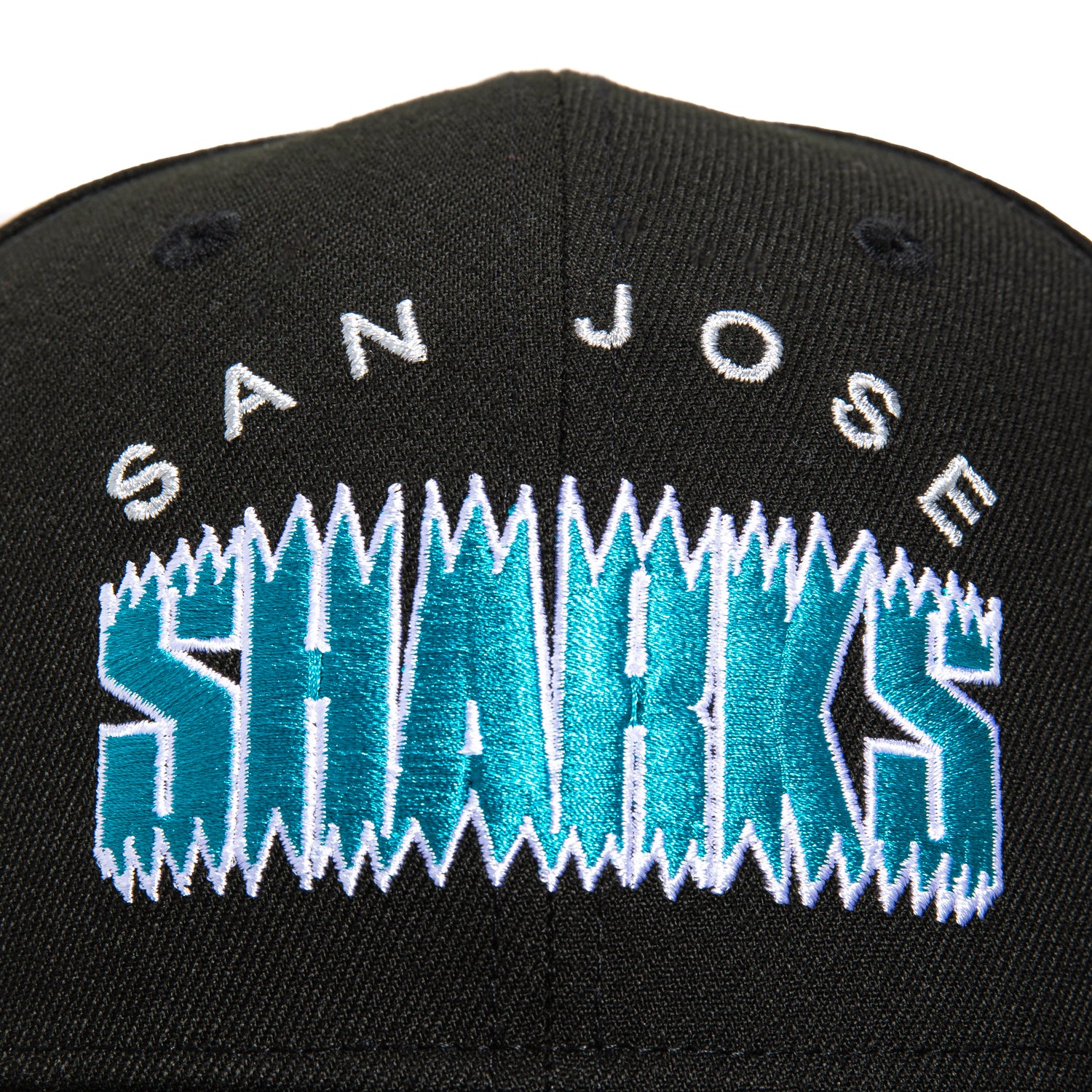 New Era 59Fifty San Jose Sharks Logo Patch Word Hat - Black, Teal