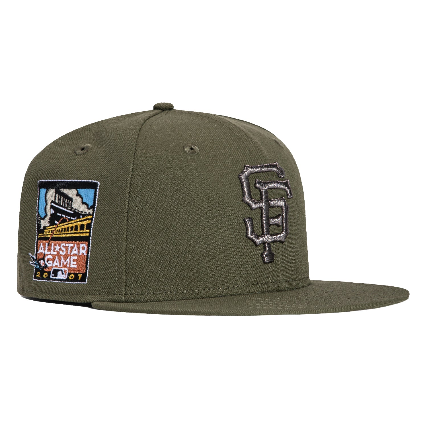 New Era 59Fifty San Francisco Giants 2007 All Star Game Patch Hat - Olive