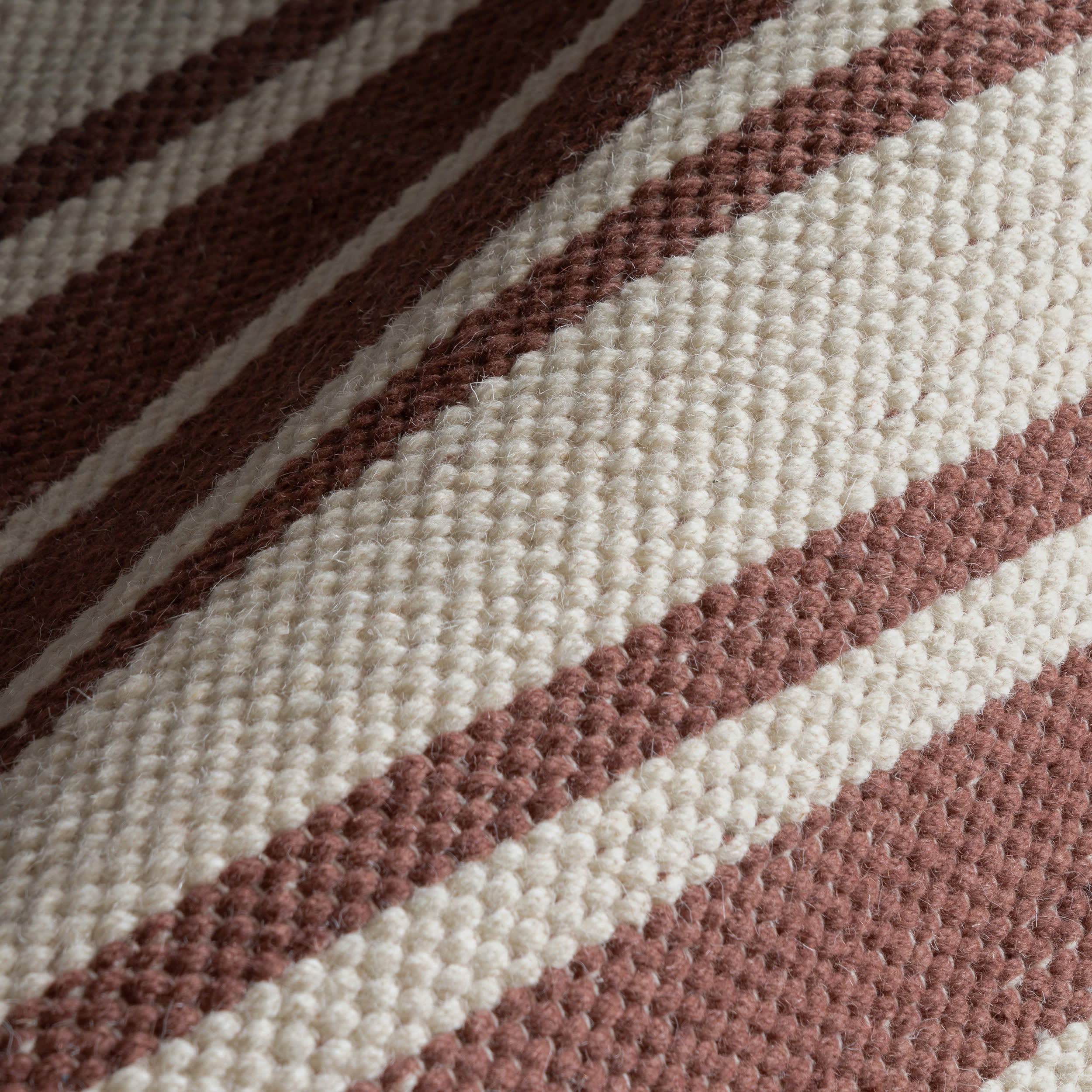 Bowery Striped Wool Rug | Brick