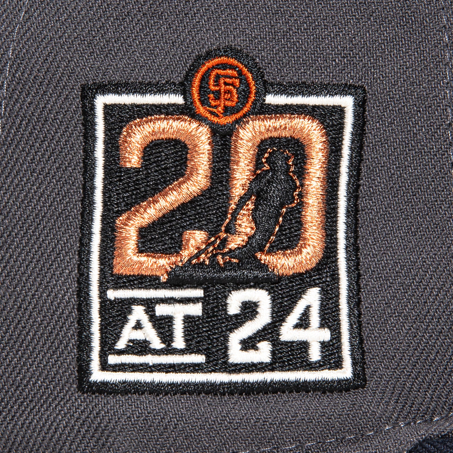 New Era 59Fifty San Francisco Giants 20th Anniversary Stadium Patch Script Hat - Graphite, Navy, Burnt Orange