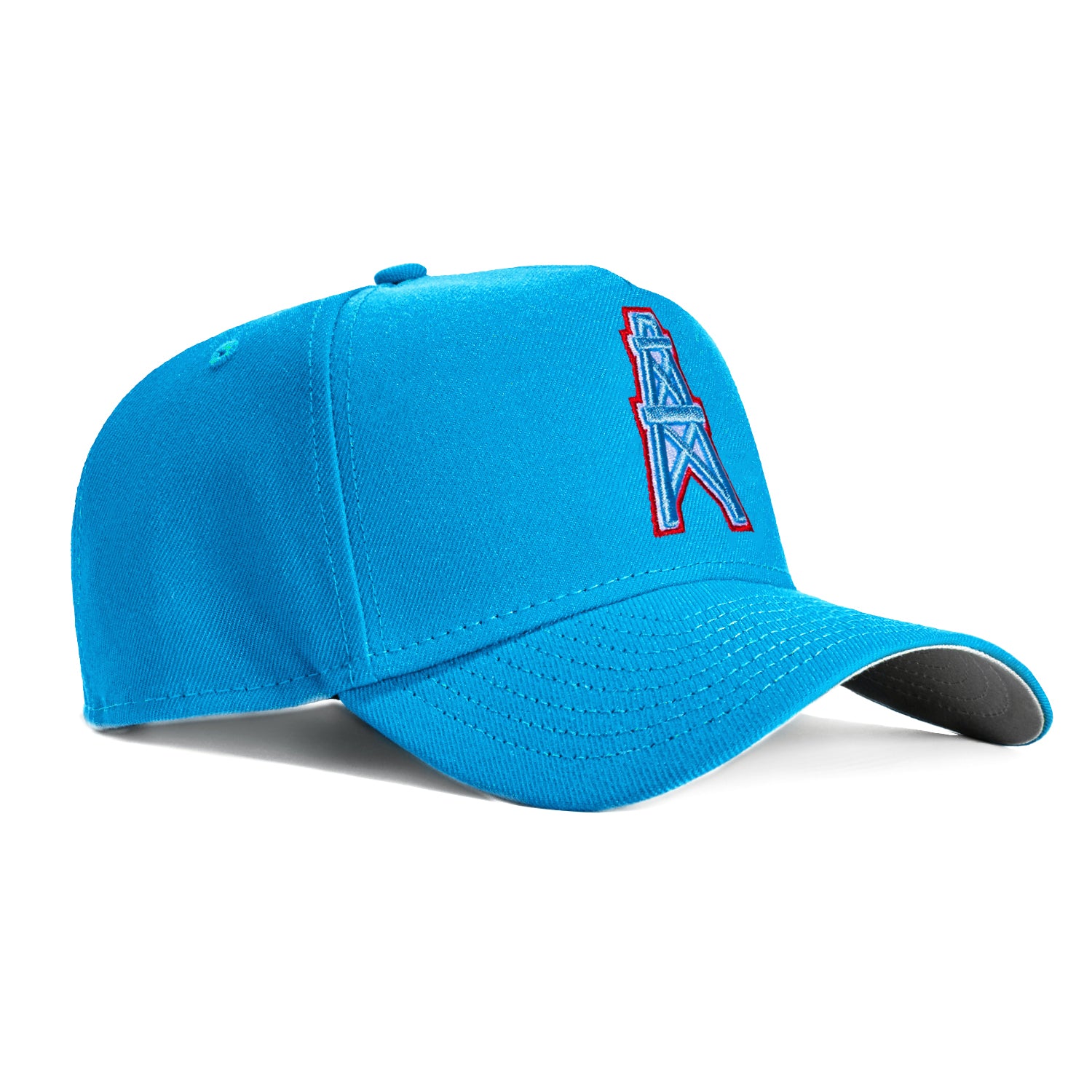 New Era 9Forty A-Frame Houston Oilers OTC Snapback Hat - Light Blue