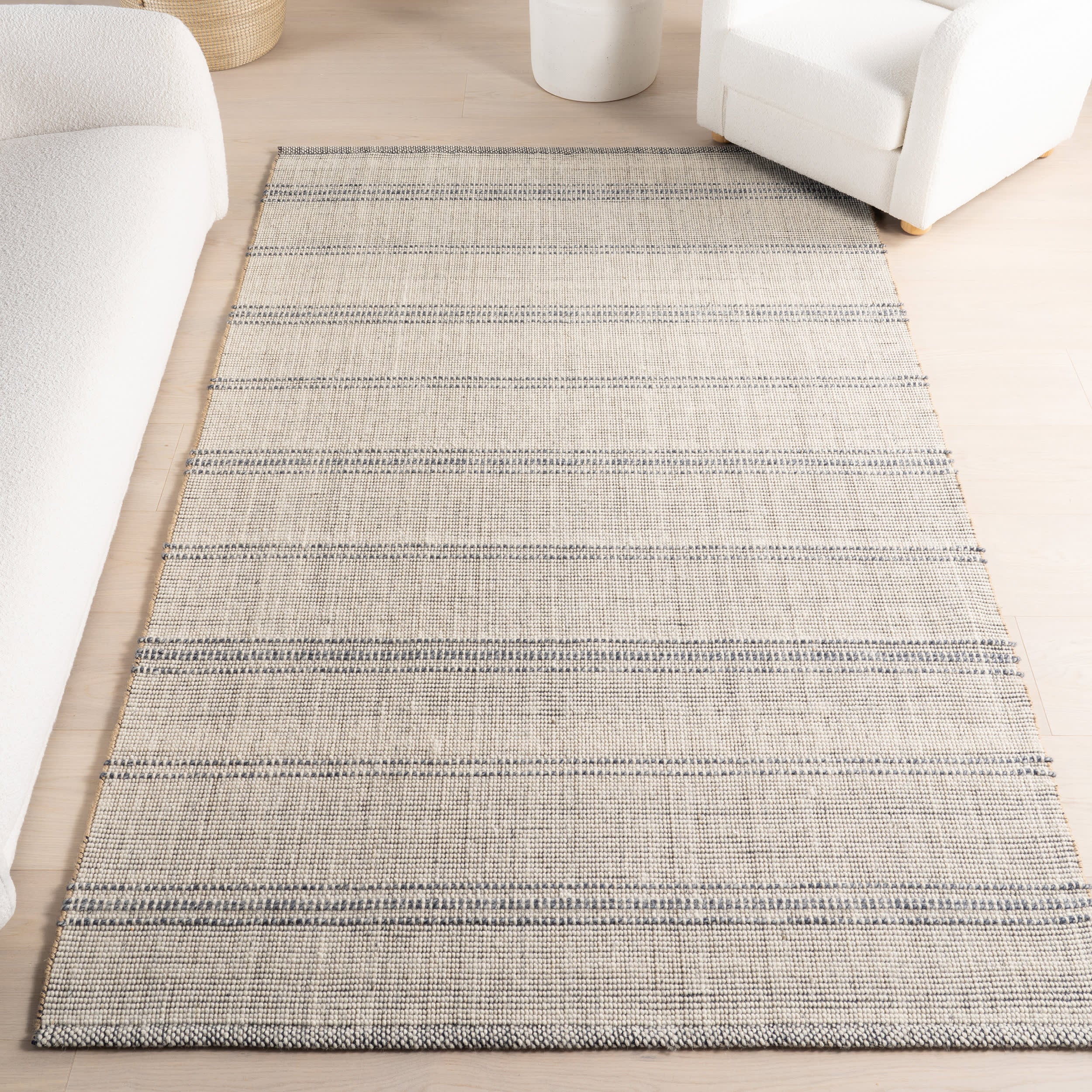 Cressida Striped Rug | Ivory