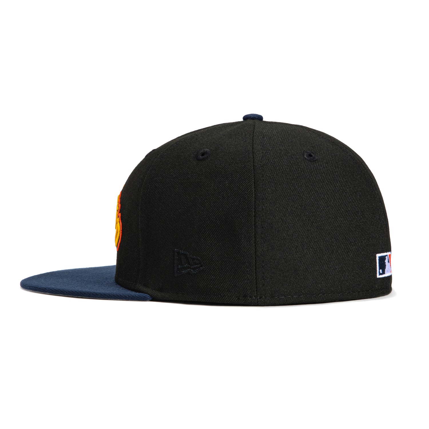 New Era 59Fifty Oakland Athletics 50th Anniversary Patch Word Hat - Black, Navy, Gold, Orange