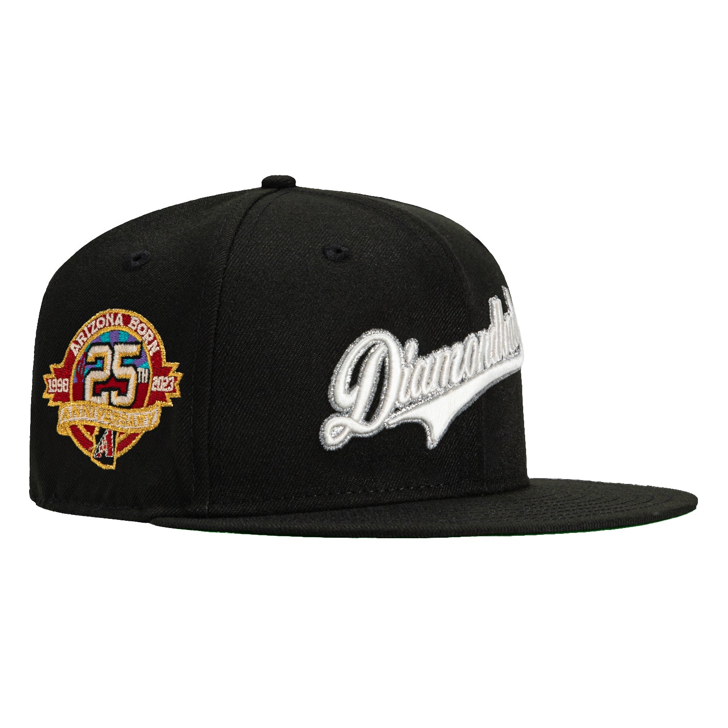 New Era 59Fifty Arizona Diamondbacks 25th Anniversary Patch Script Hat - Black, White